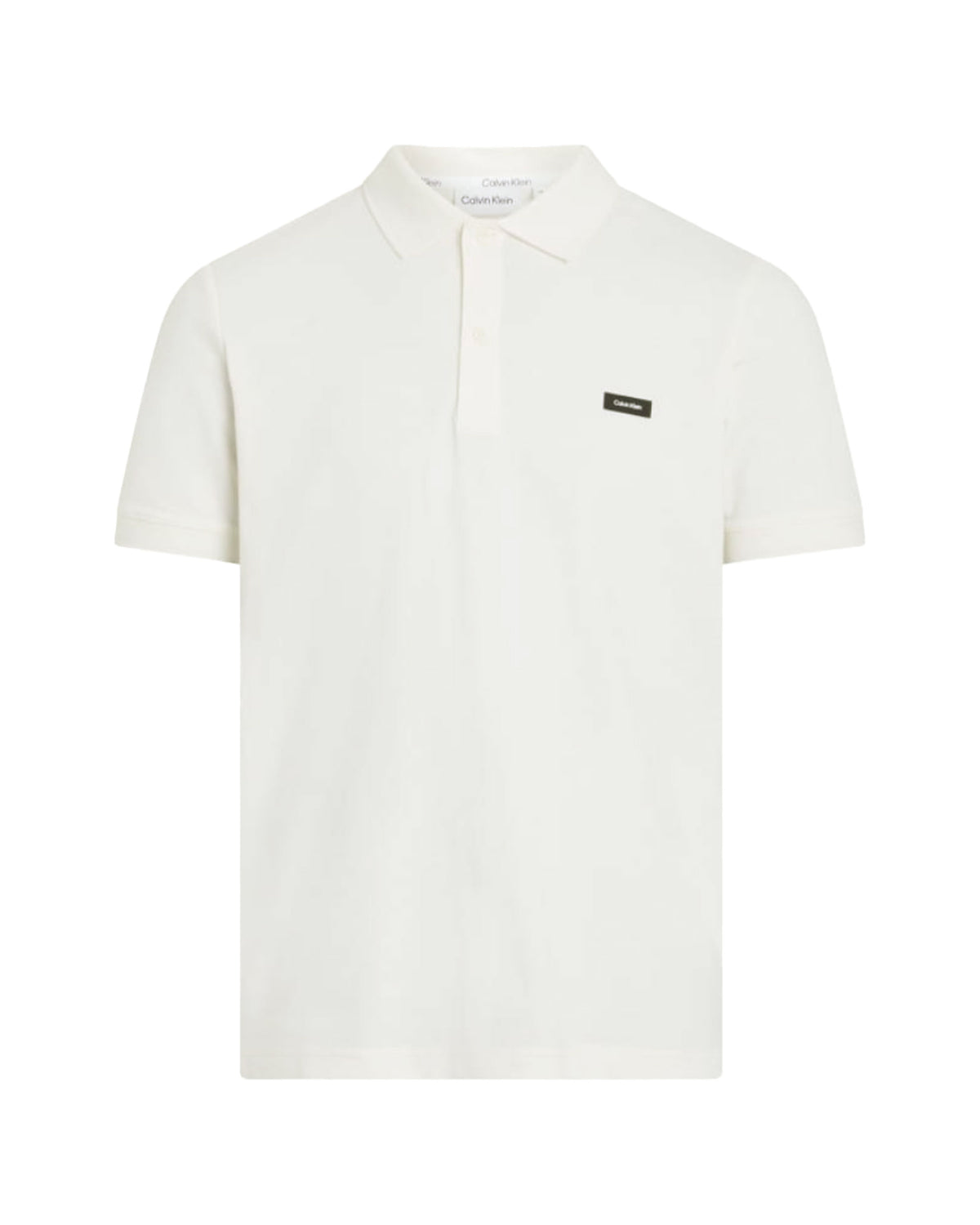 Polo Uomo Calvin Klein Thermo Tech Pique Slim Egret