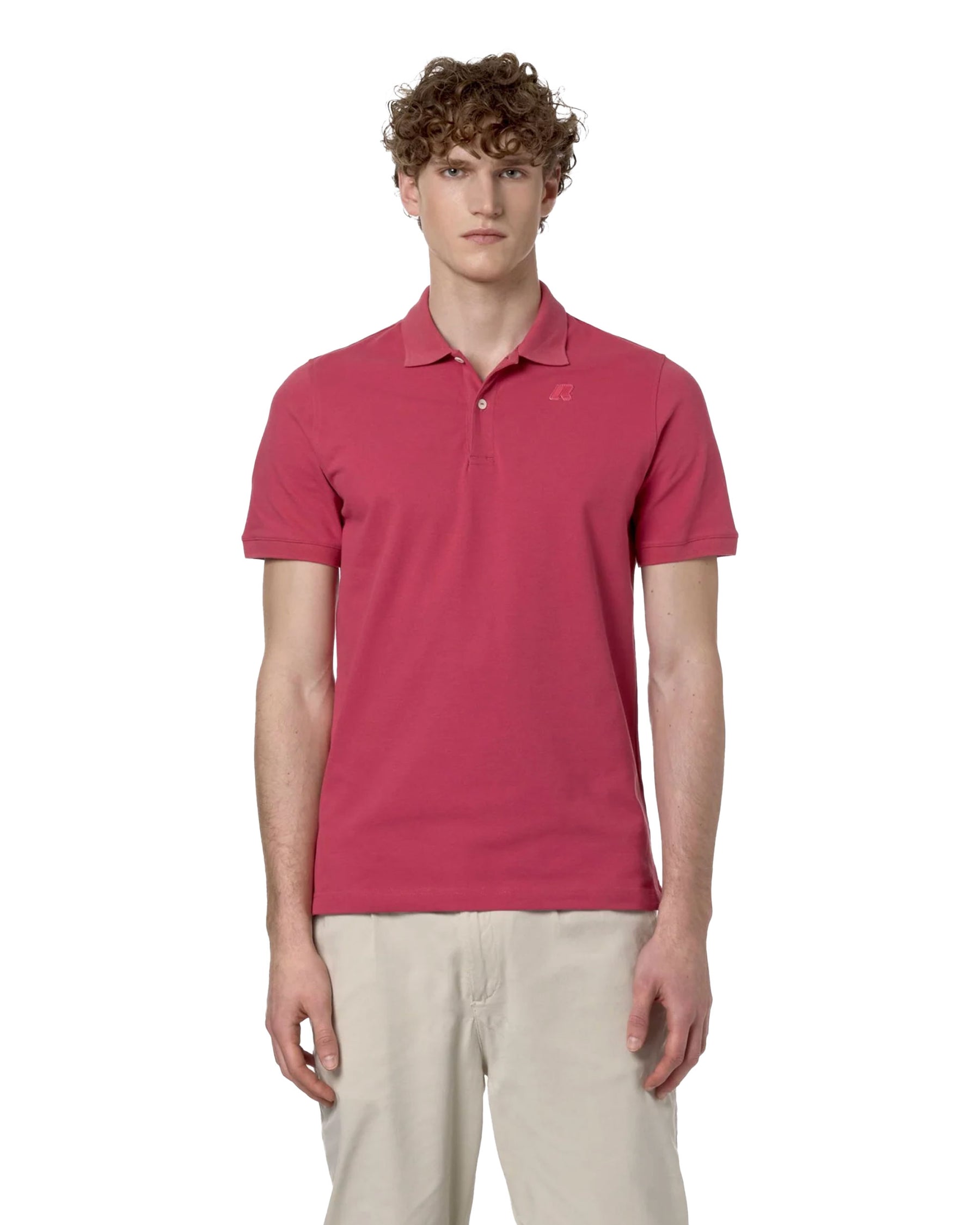 Man Polo Shirt K-Way Amedee Dk Pink