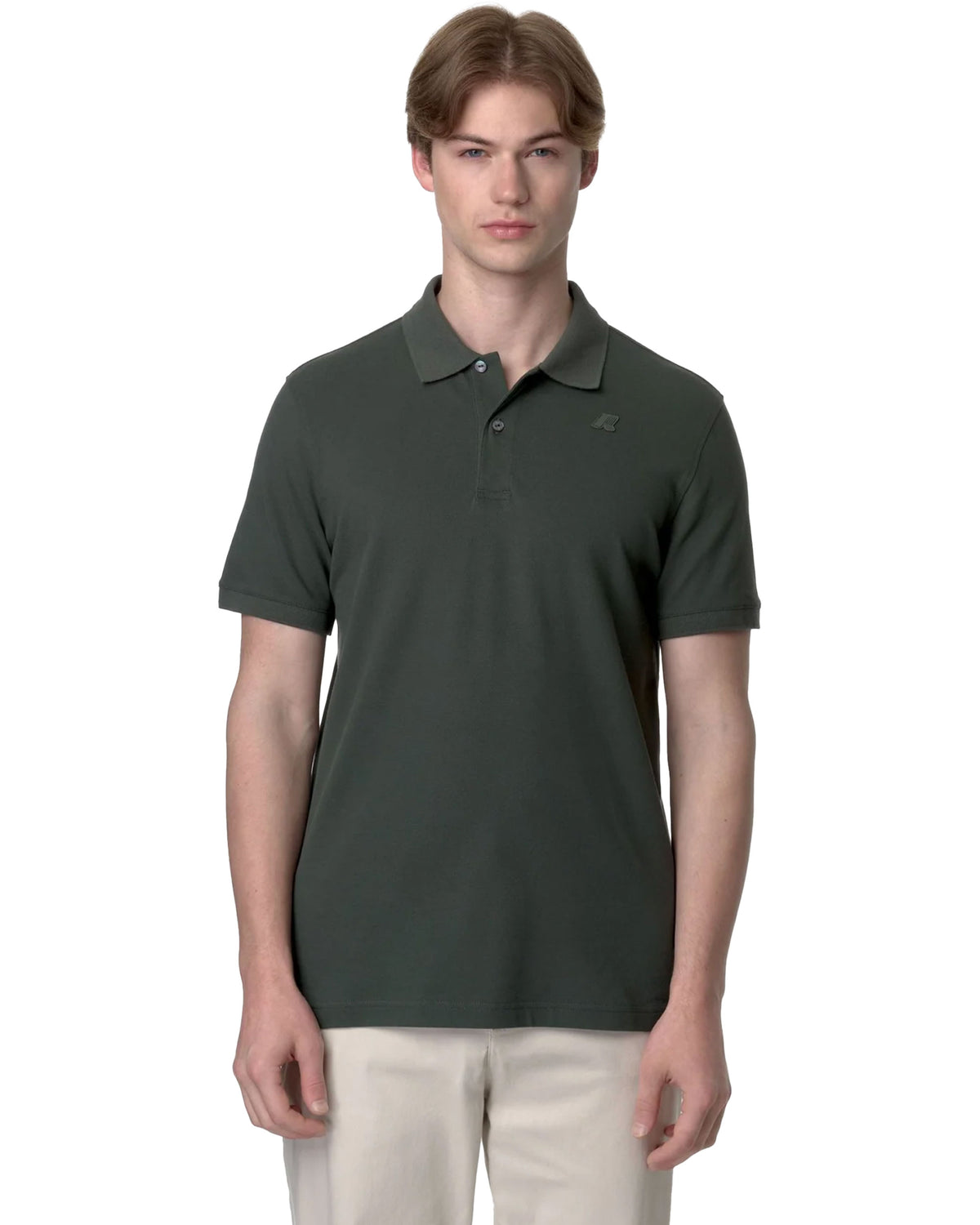 Man Polo Shirt K-Way Amedee Pique Green