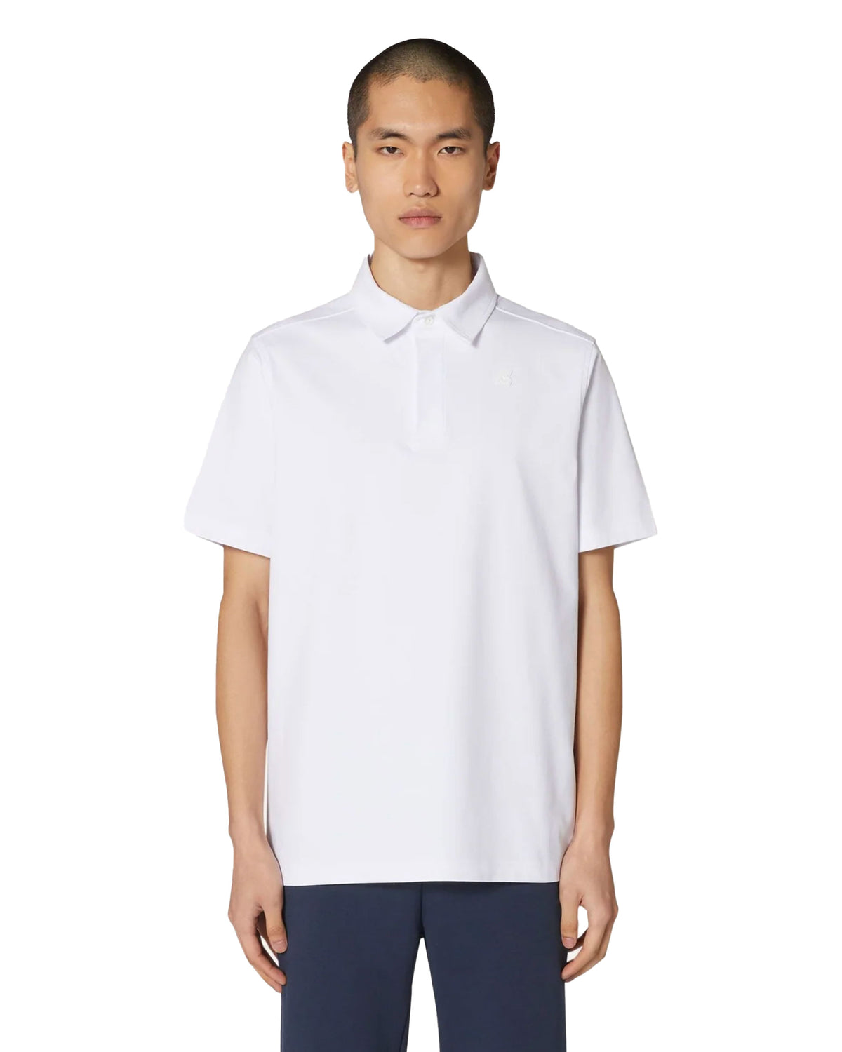 Man Polo Shirt K-Way Jersey Vincelle White