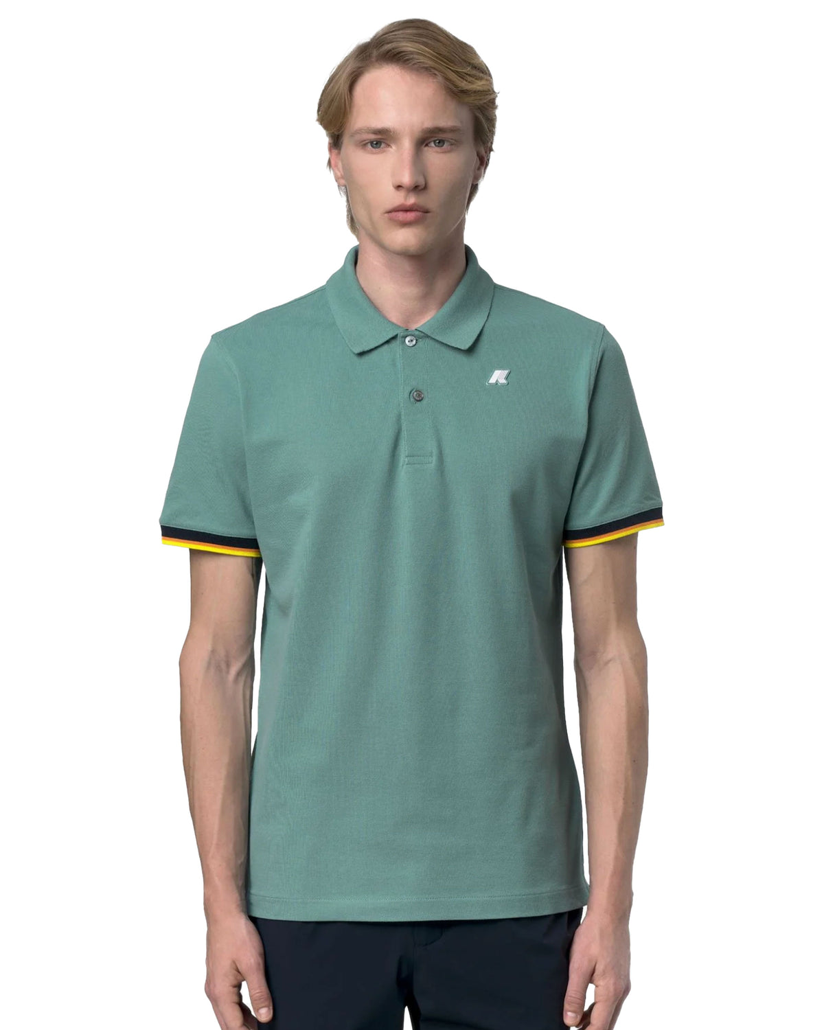 Polo Uomo K-Way Vincent Verde Acqua
