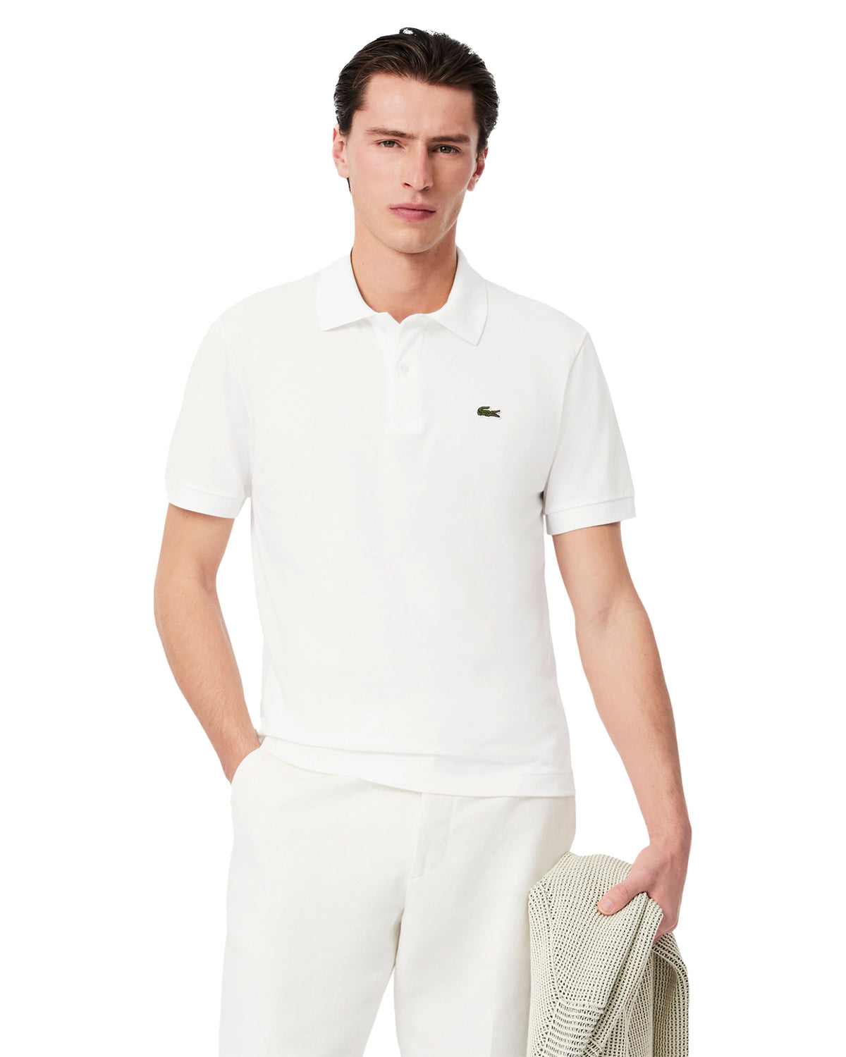 Polo Uomo Lacoste Classic Fit L.12.12 Light Polo Shirt Bianco
