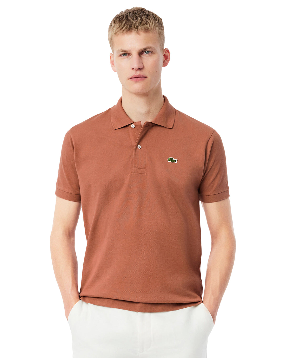 Polo Uomo Lacoste Classic L.12.12 Marrone Chiaro
