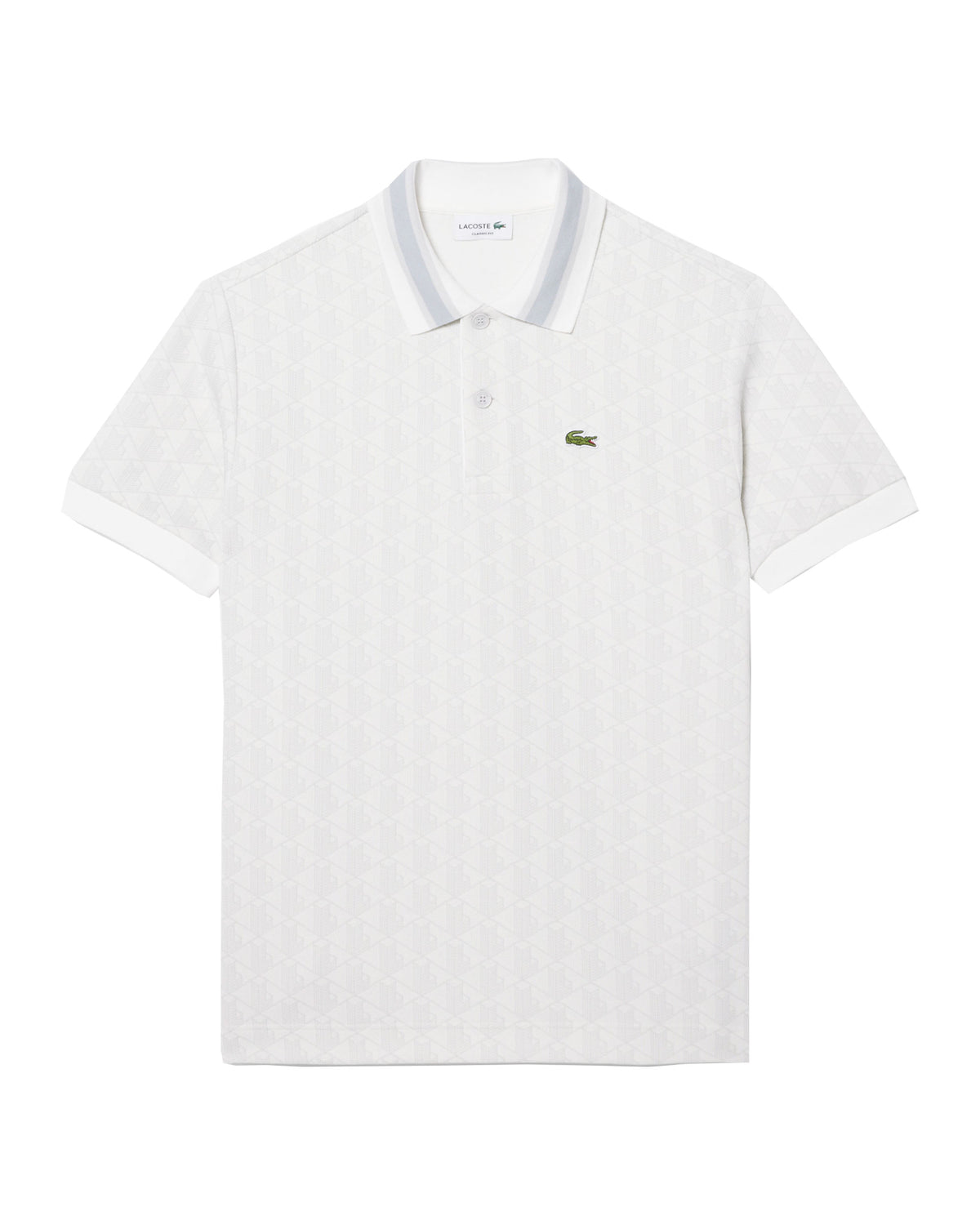 Polo Uomo Lacoste Jacquard Bianco