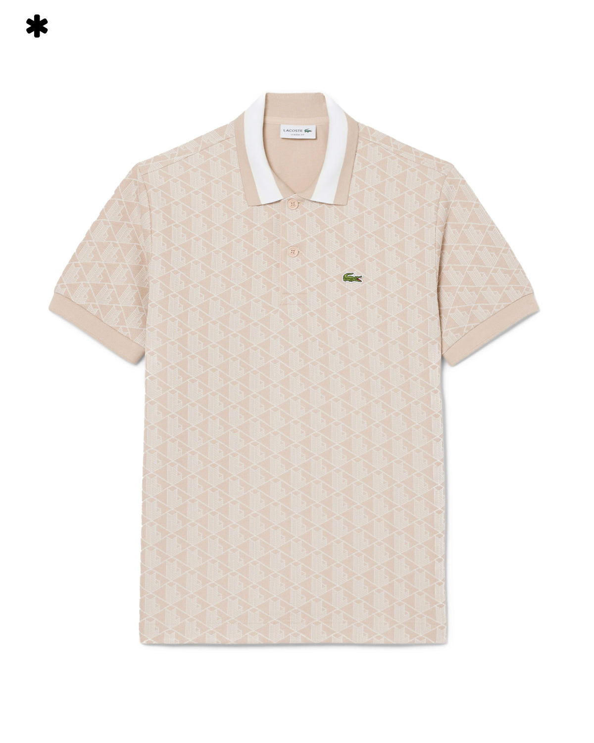 Polo Uomo Jacquard Monogramma Beige