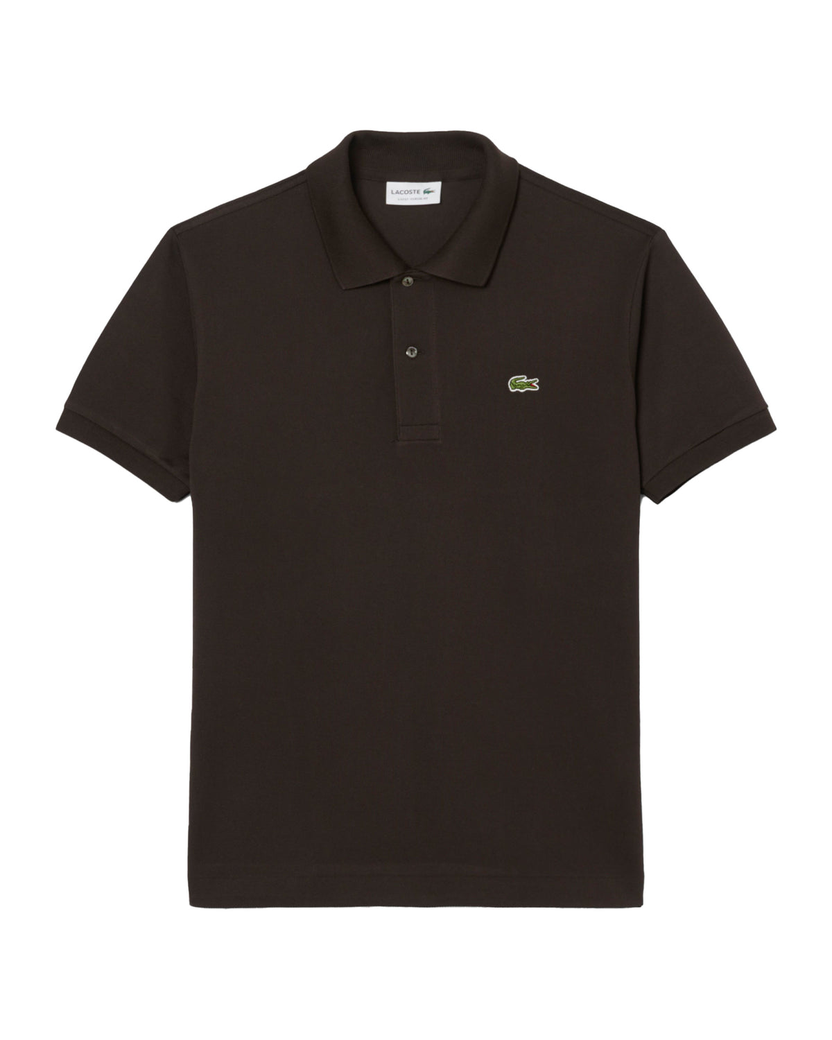 Polo Uomo Lacoste L.12.12 Classic Logo Marrone