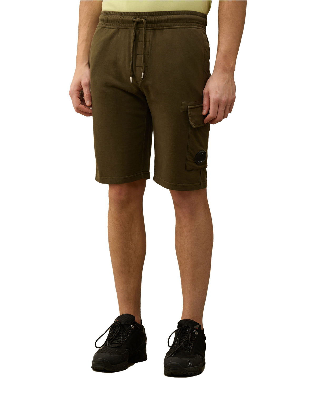 Short Uomo CP Company Light Fleece Utility Ivy Green