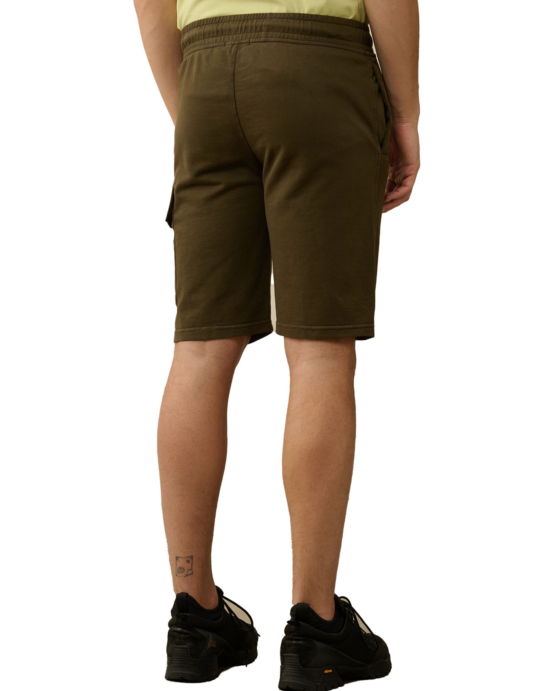 Short Uomo CP Company Light Fleece Utility Ivy Green