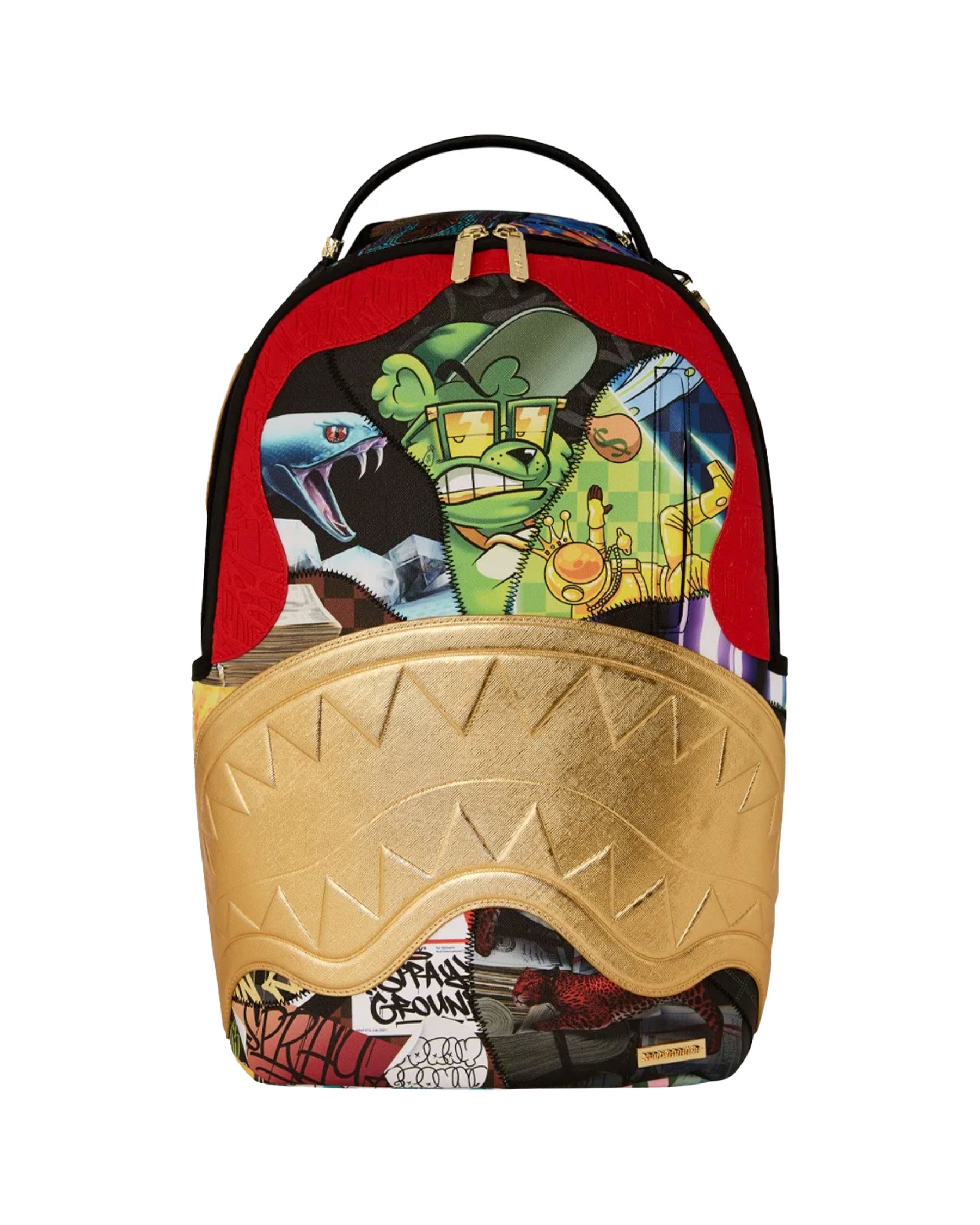 Sprayground 15 Years Gold And Spliced Dlxv Backpack