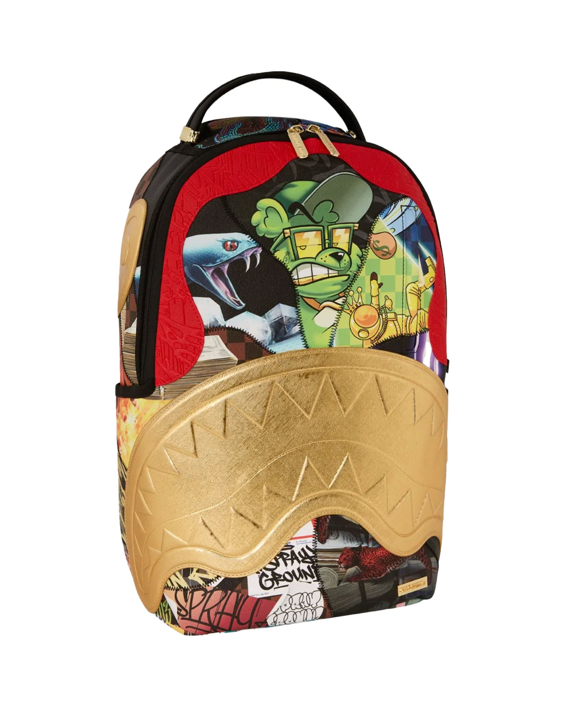 Sprayground 15 Years Gold And Spliced Dlxv Backpack