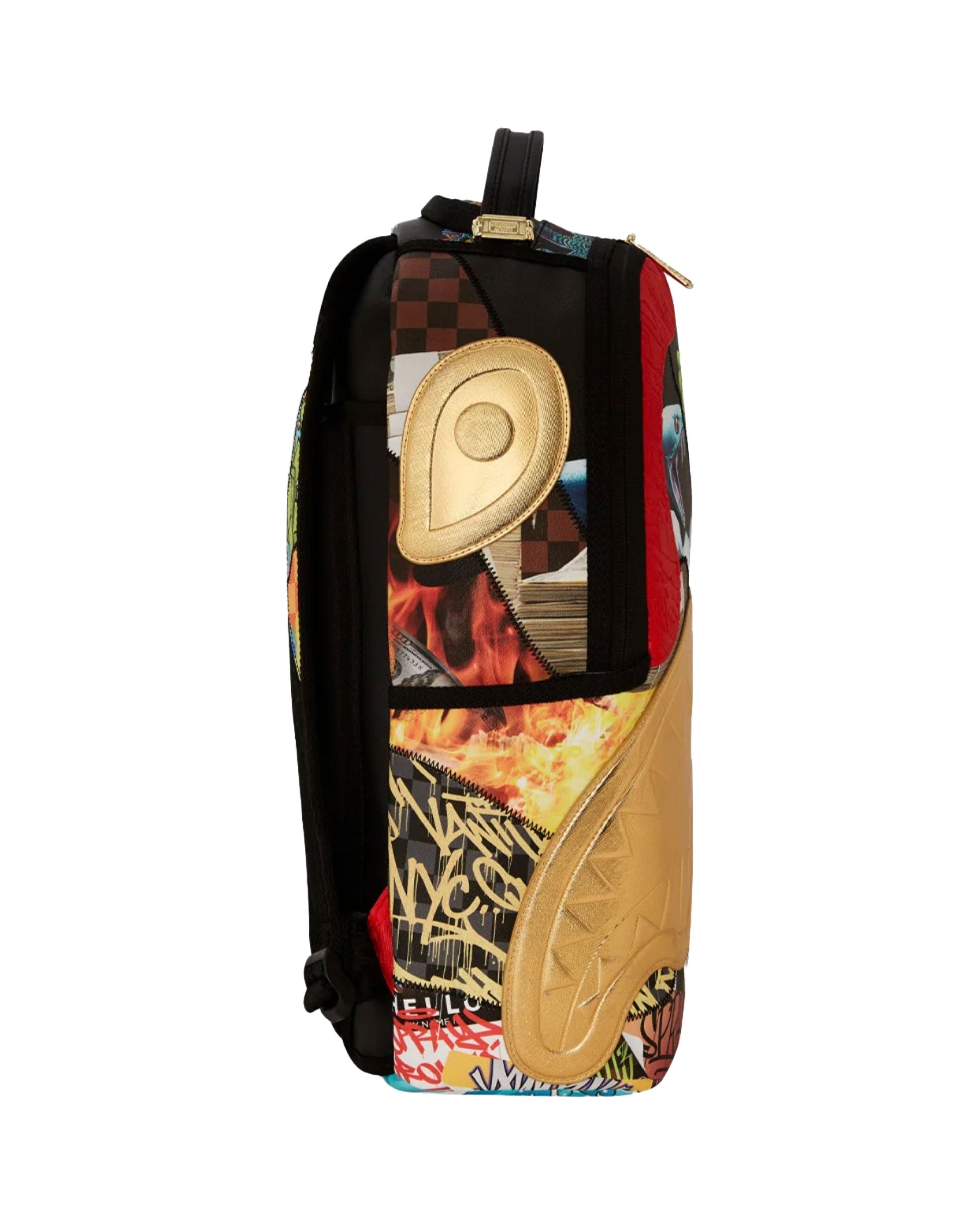 Sprayground 15 Years Gold And Spliced Dlxv Backpack