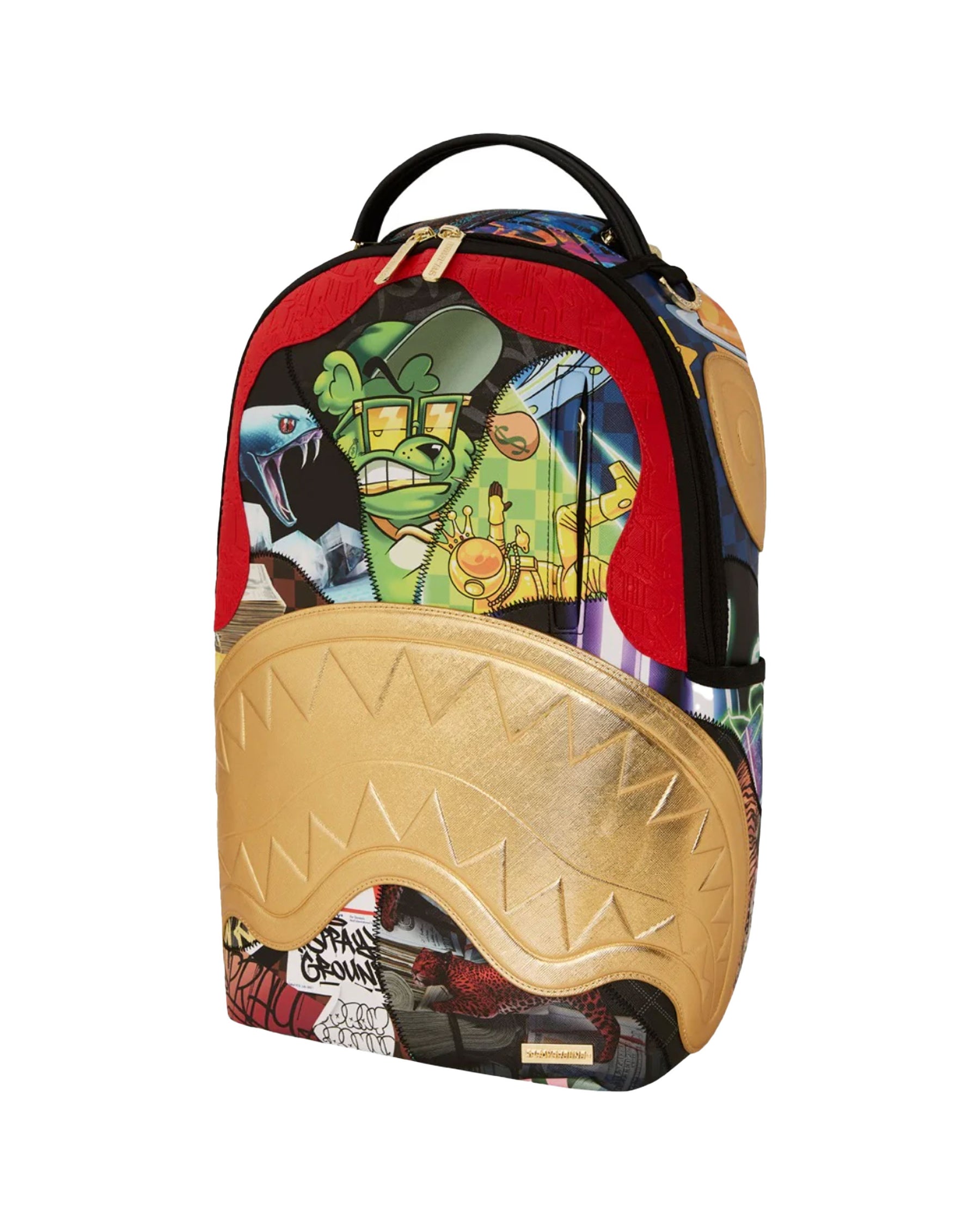 Sprayground 15 Years Gold And Spliced Dlxv Backpack