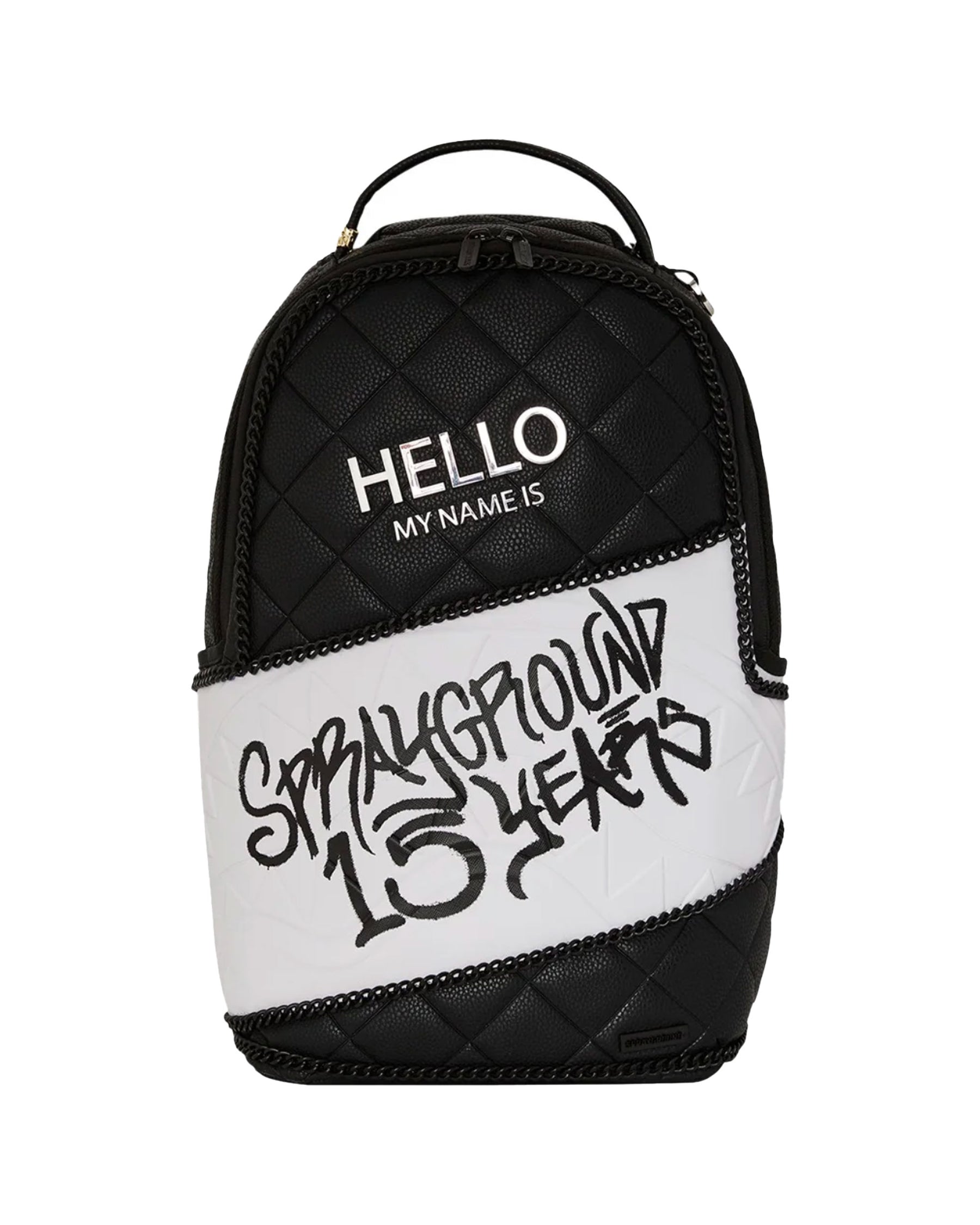 Sprayground Hello My Name Is 15 Years Quilted Backpack
