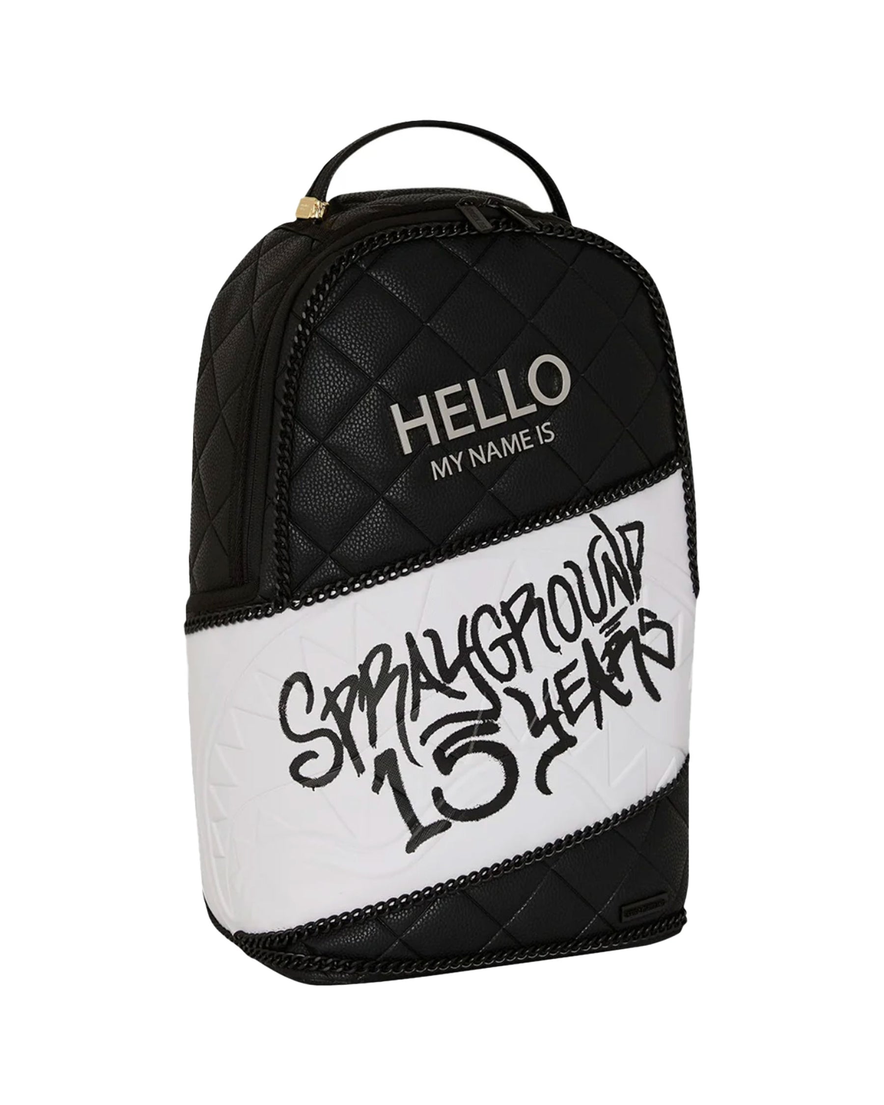 Sprayground Hello My Name Is 15 Years Quilted Backpack