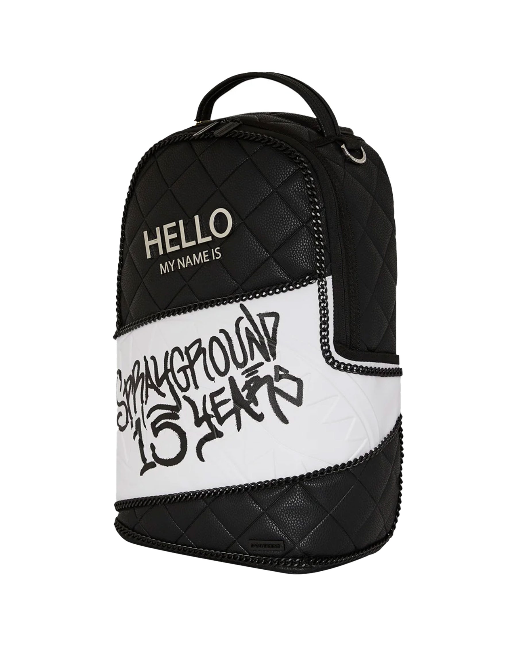 Sprayground Hello My Name Is 15 Years Quilted Backpack