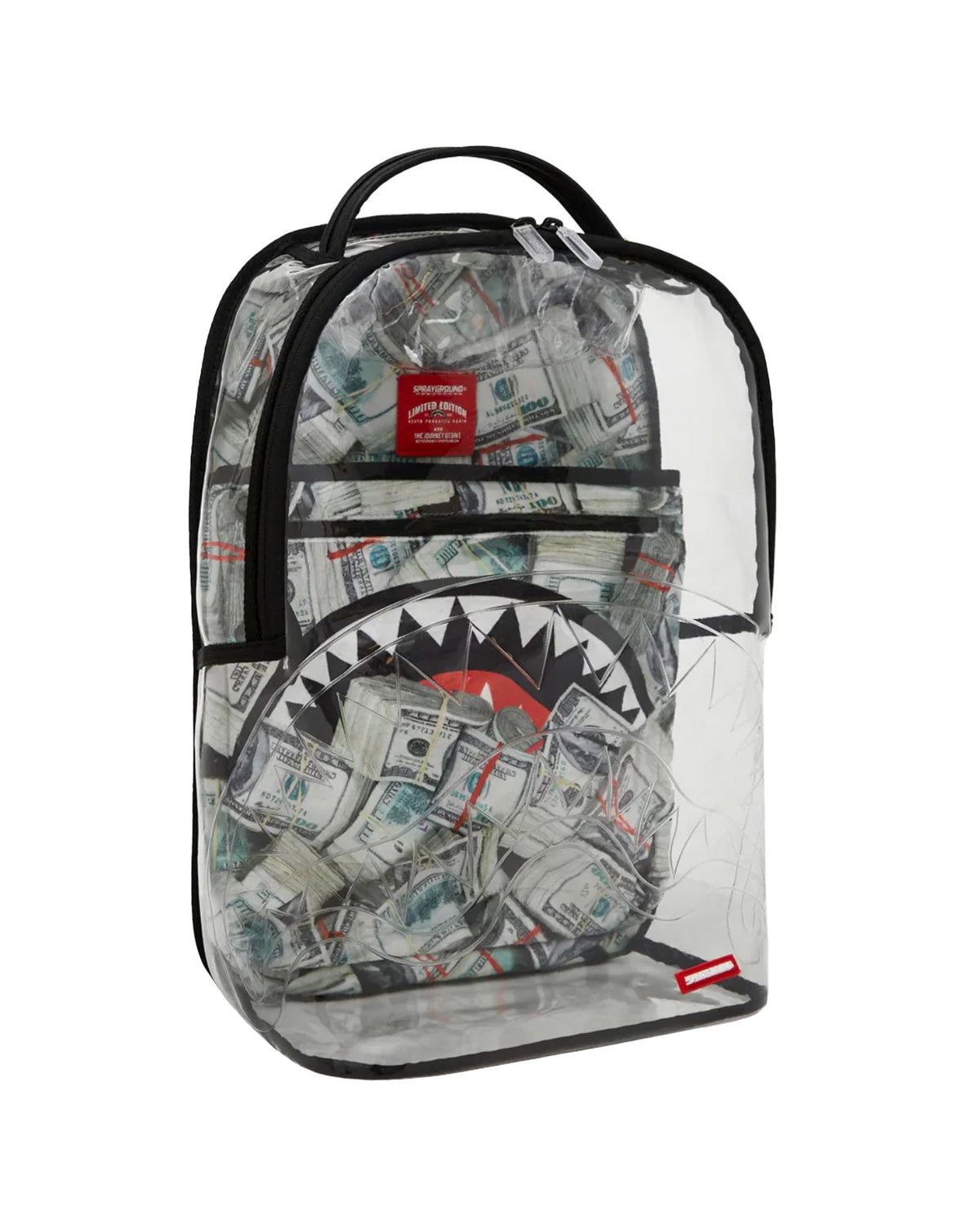 Sprayground Money Pile Dlxs Clear Backpack
