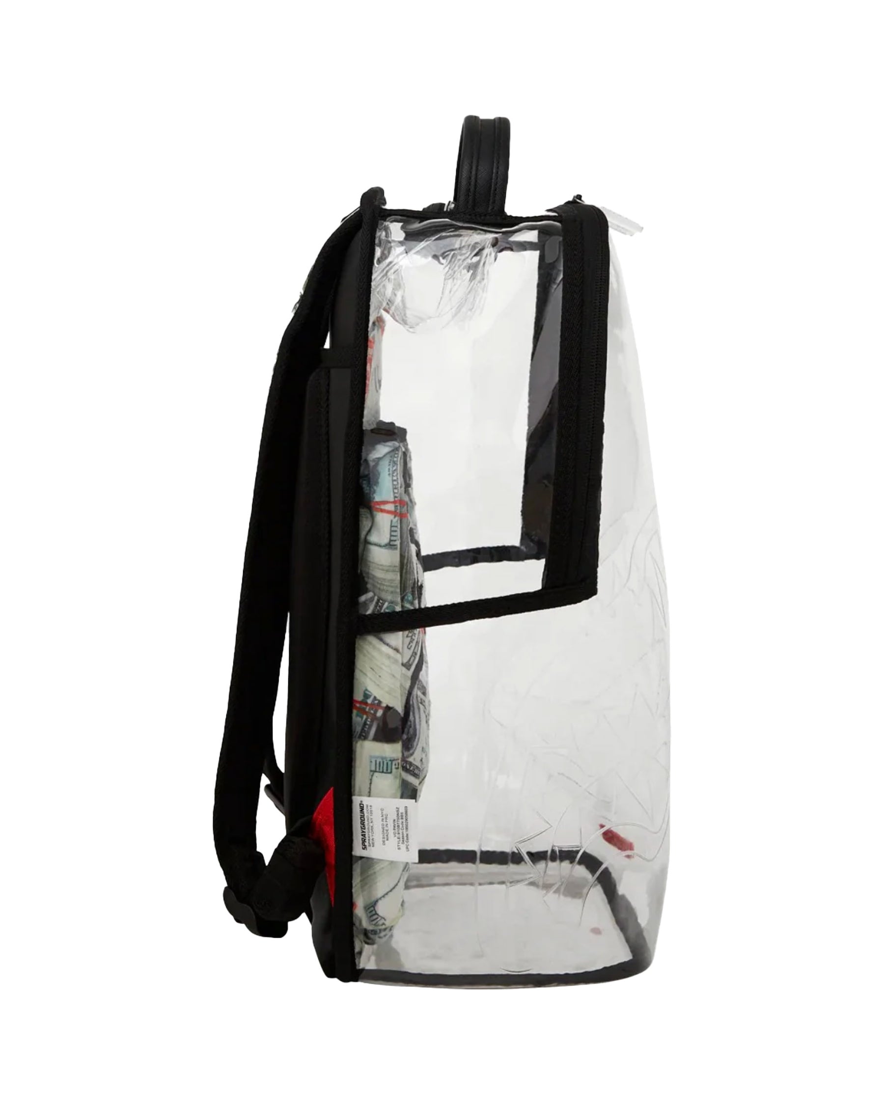 Sprayground Money Pile Dlxs Clear Backpack