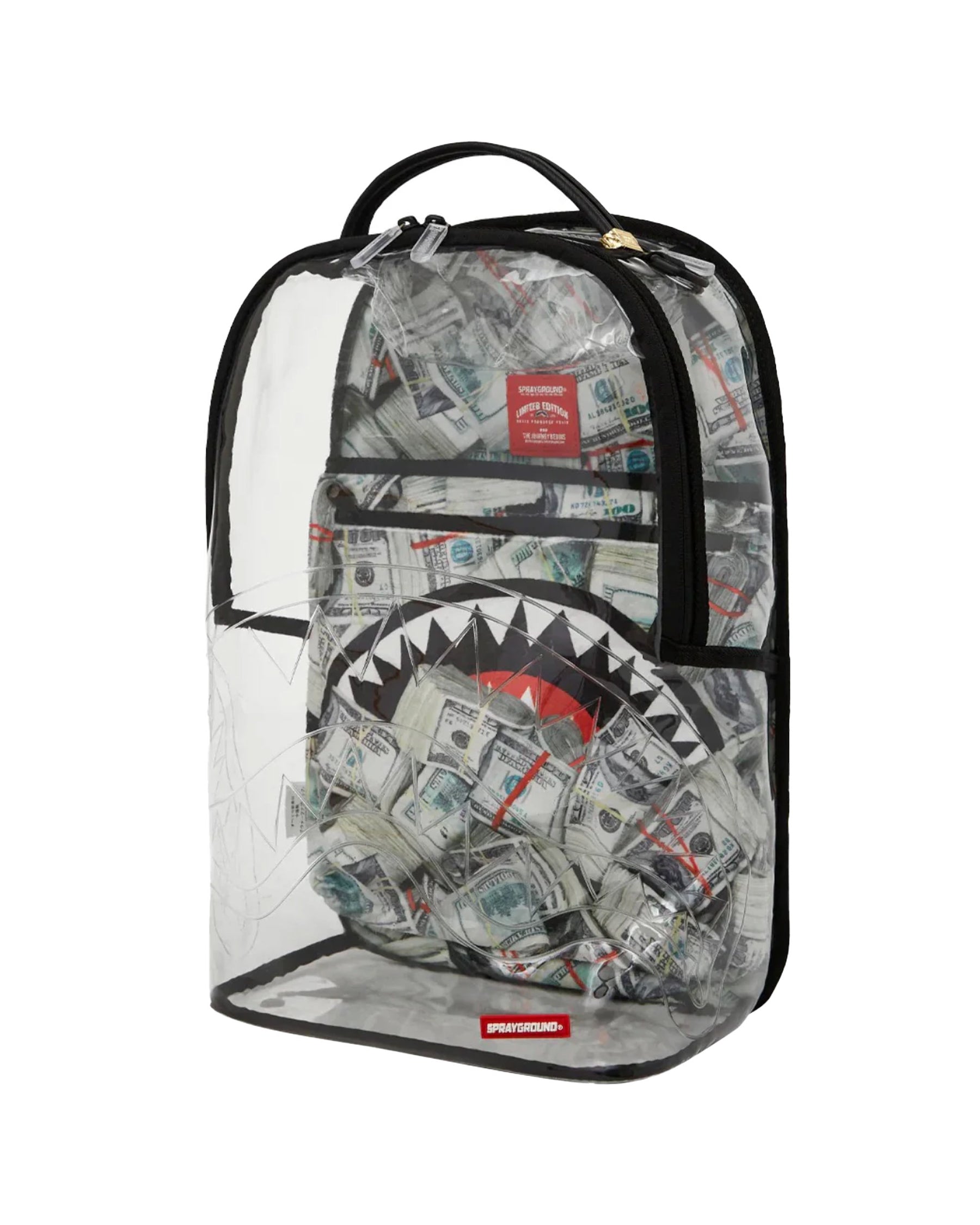 Sprayground Money Pile Dlxs Clear Backpack