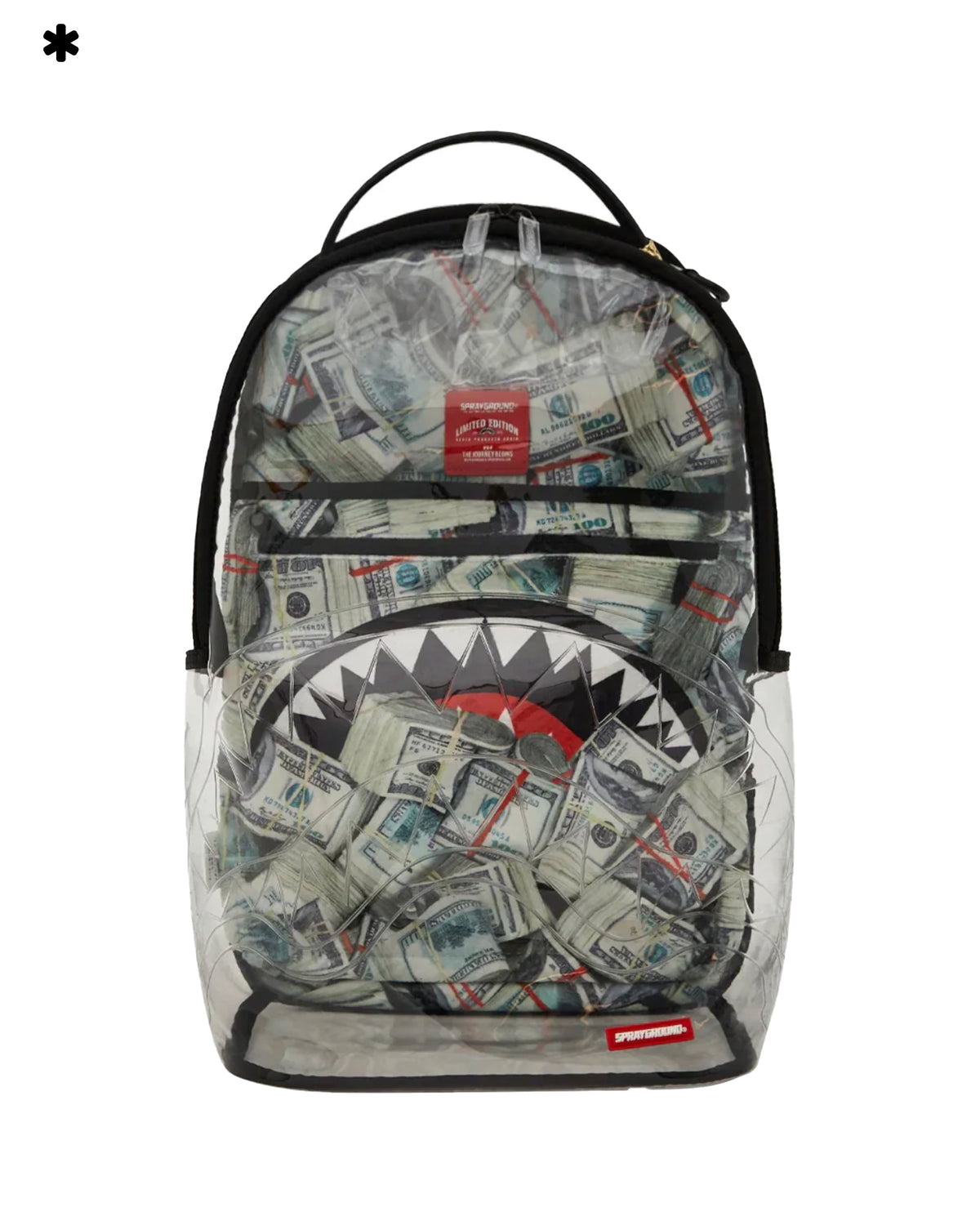 Sprayground Money Pile Dlxs Clear Backpack