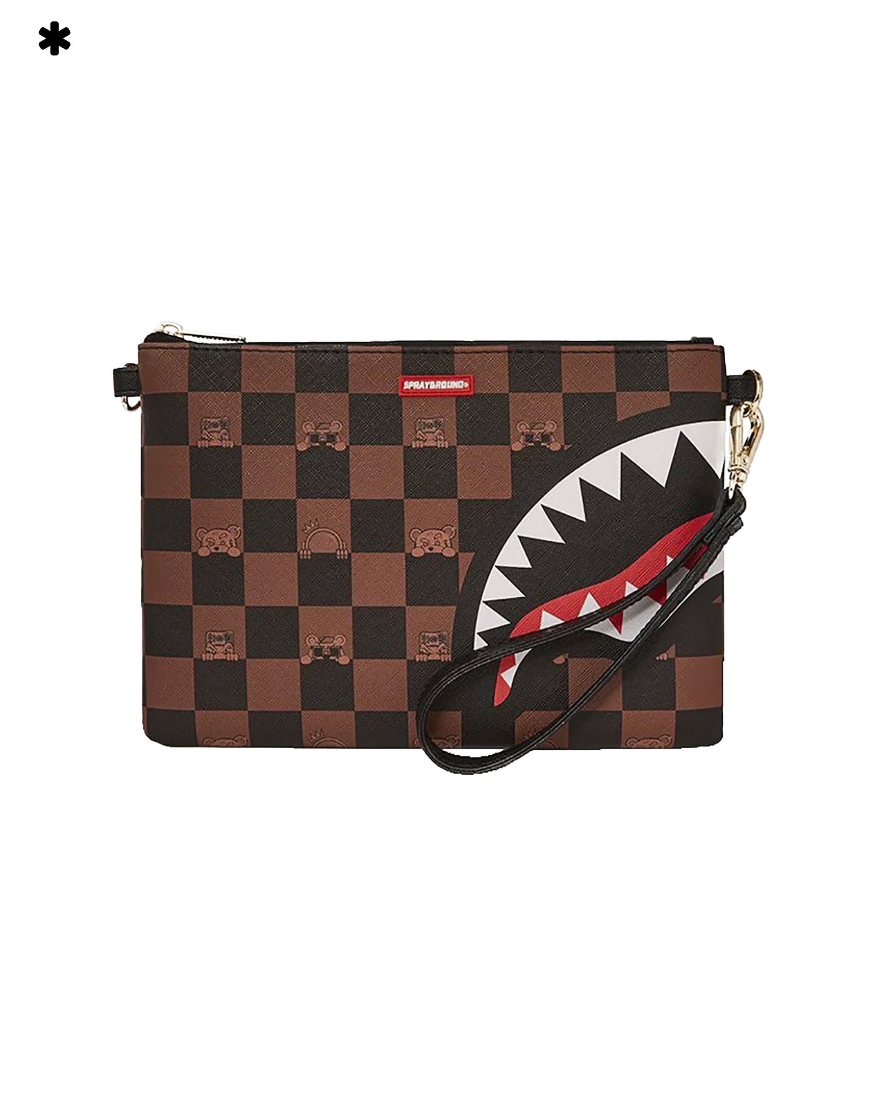 Sprayground Peeking Character Check Pouchette