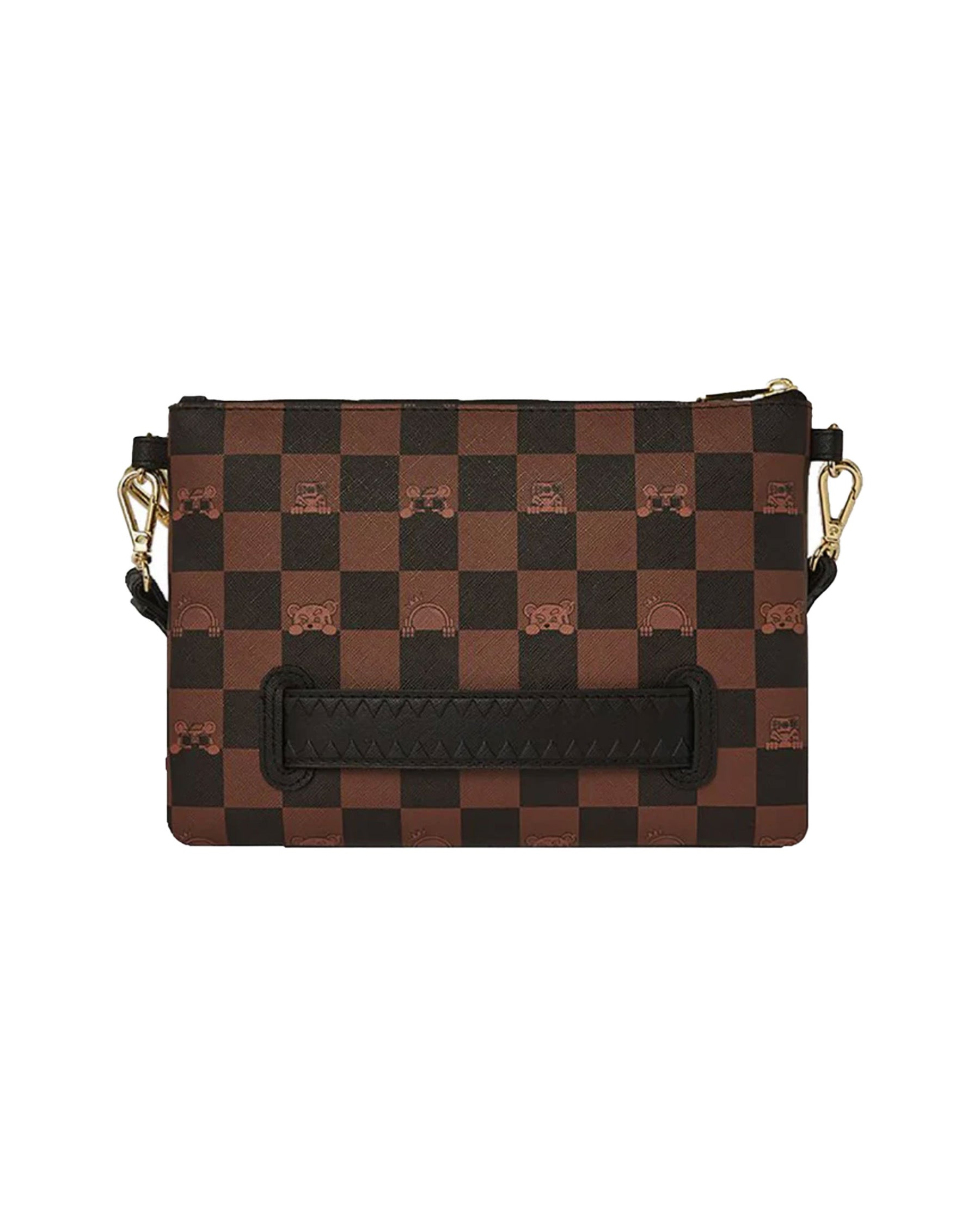 Sprayground Peeking Character Check Pouchette