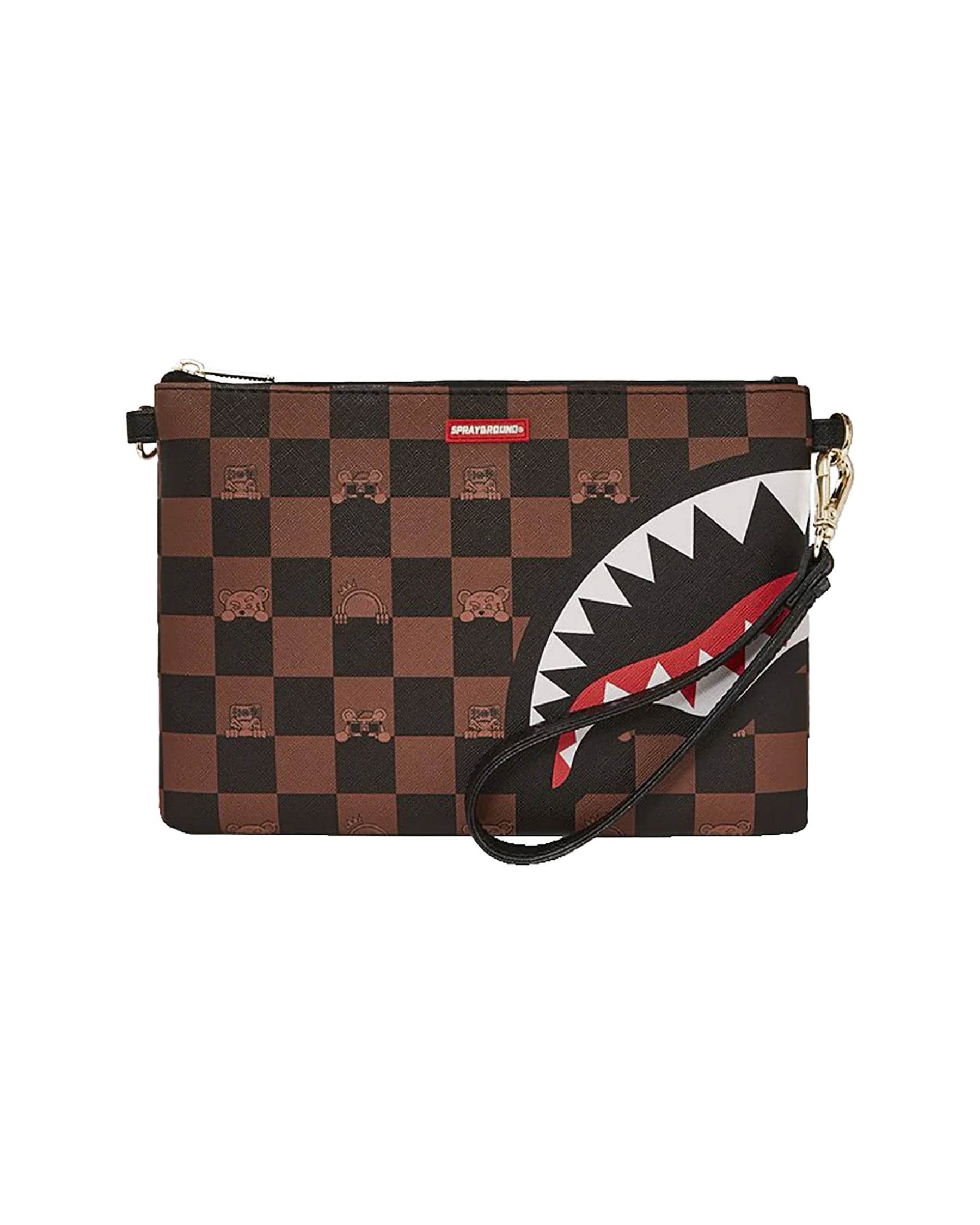 Sprayground Peeking Character Check Pouchette