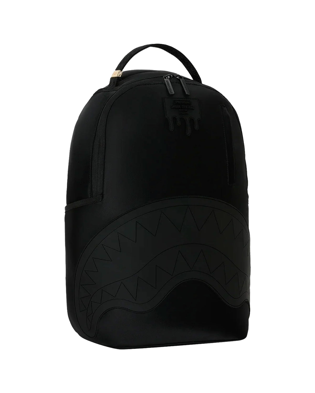 Sprayground Shark Central Blacked Out Embossed Nylon Backpack Nero