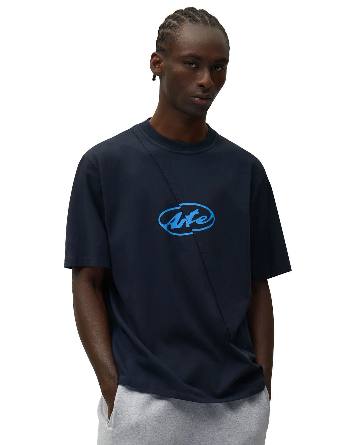 T-Shirt Arte Antwerp Circle Logo Blu Celeste