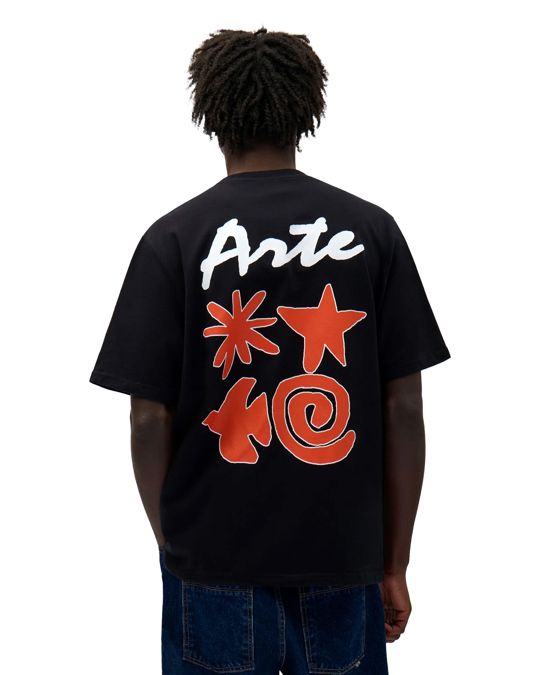 T-Shirt Arte Antwerp Elements Print Tee Nero
