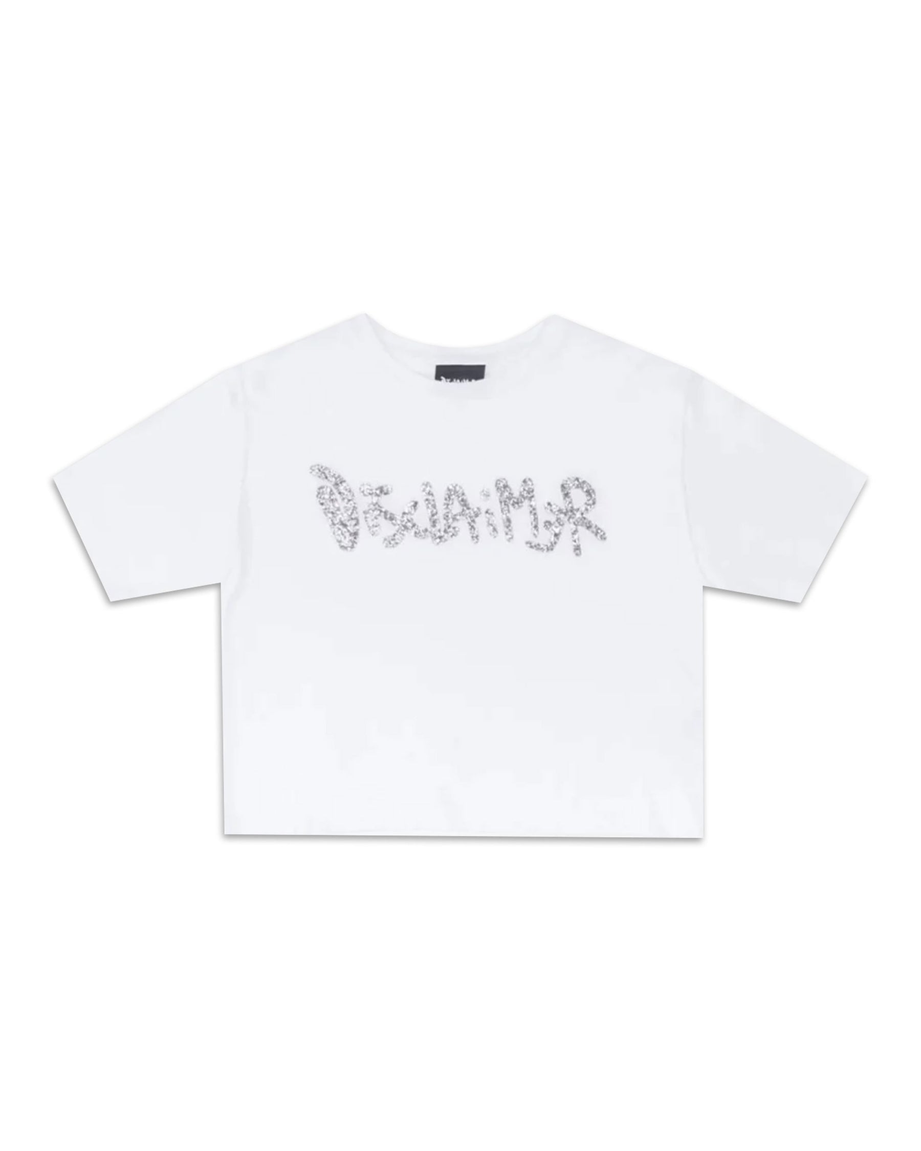 Woman Crop Tee Disclaimer White