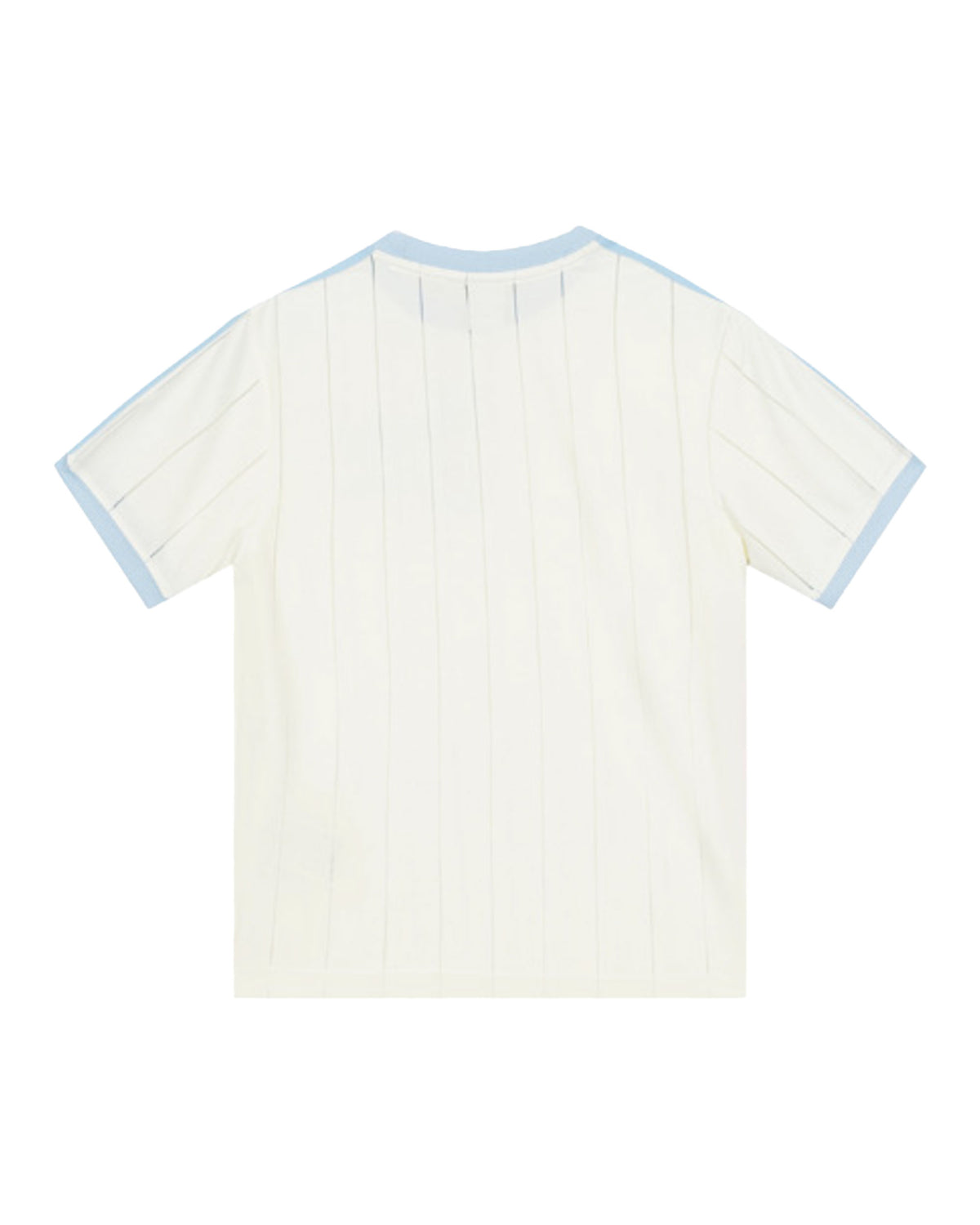 T-Shirt Donna Adidas 3 Stripe Tee Bianco Celeste