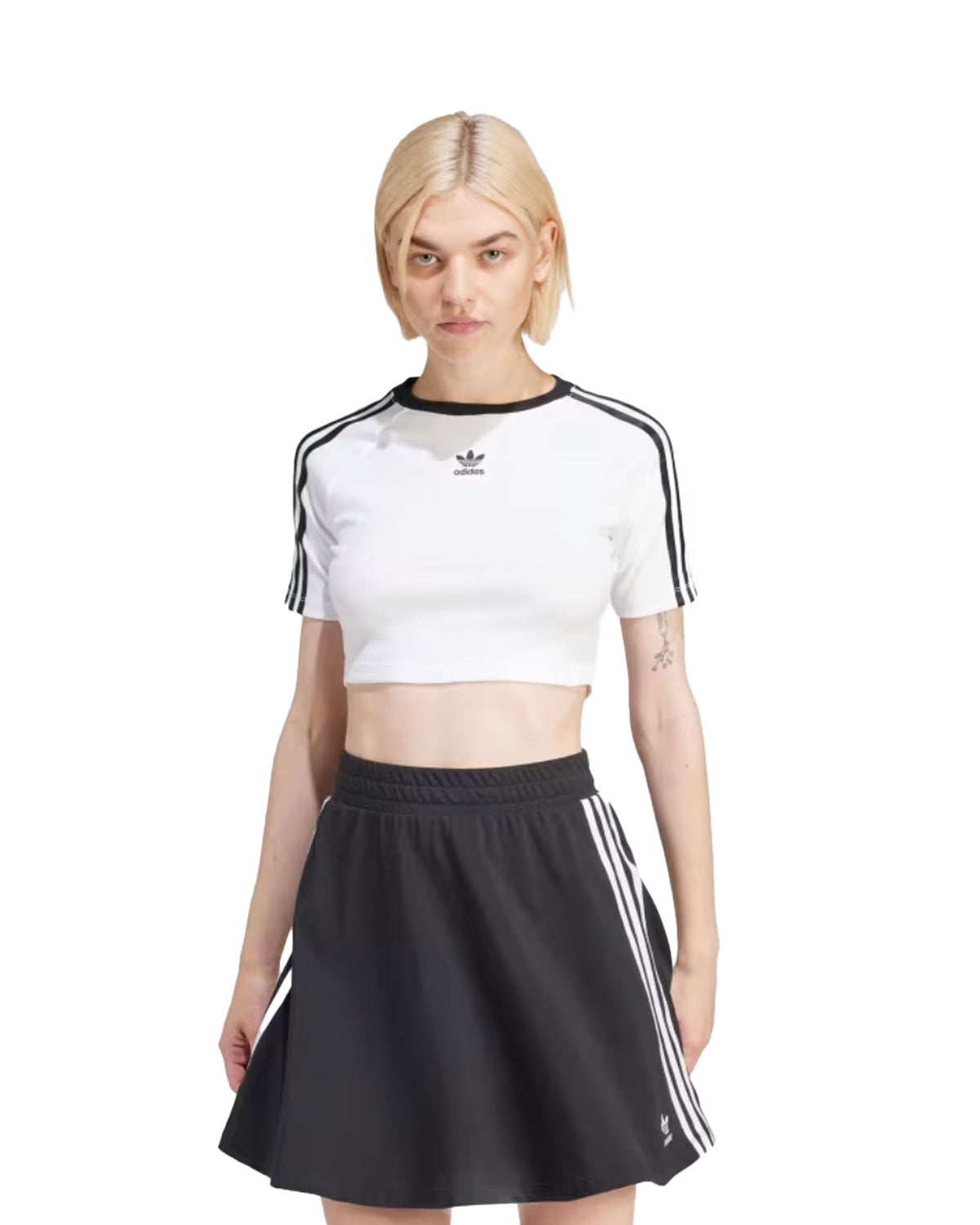 Adidas 3 Stripes Baby Tee Bianco