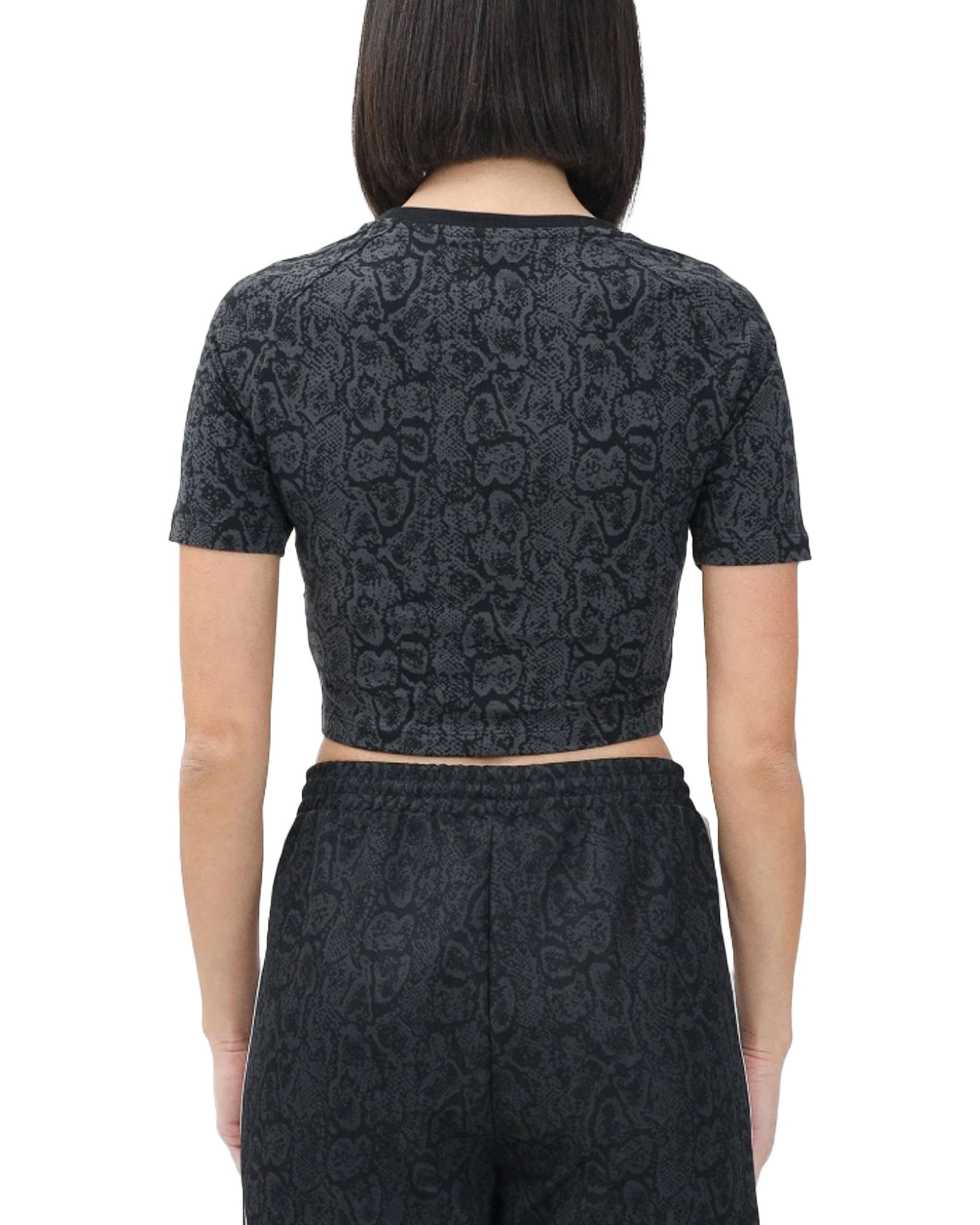 T-Shirt Donna Adidas Snake Baby Tee Black-Multco
