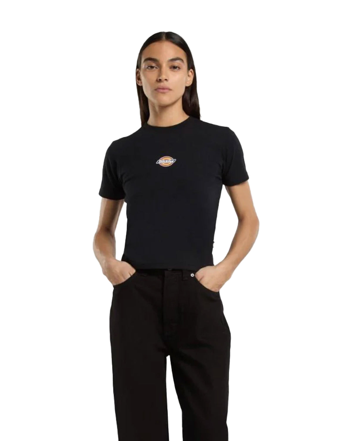 T-Shirt Donna Dickies Maple Valley Reg Tee W Nero