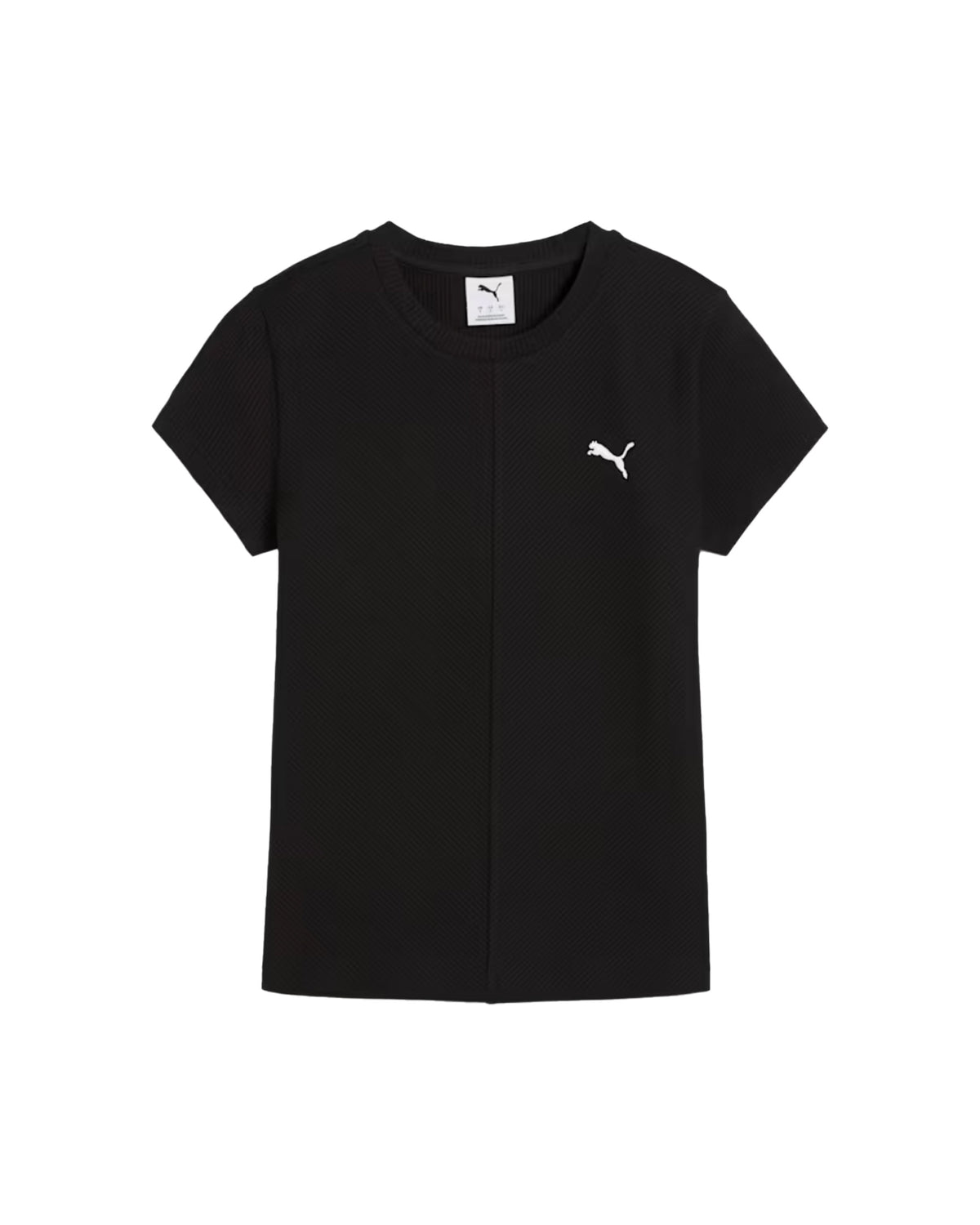 Woman's Puma Wardrobe Ess Ribbed Slim Tee Black