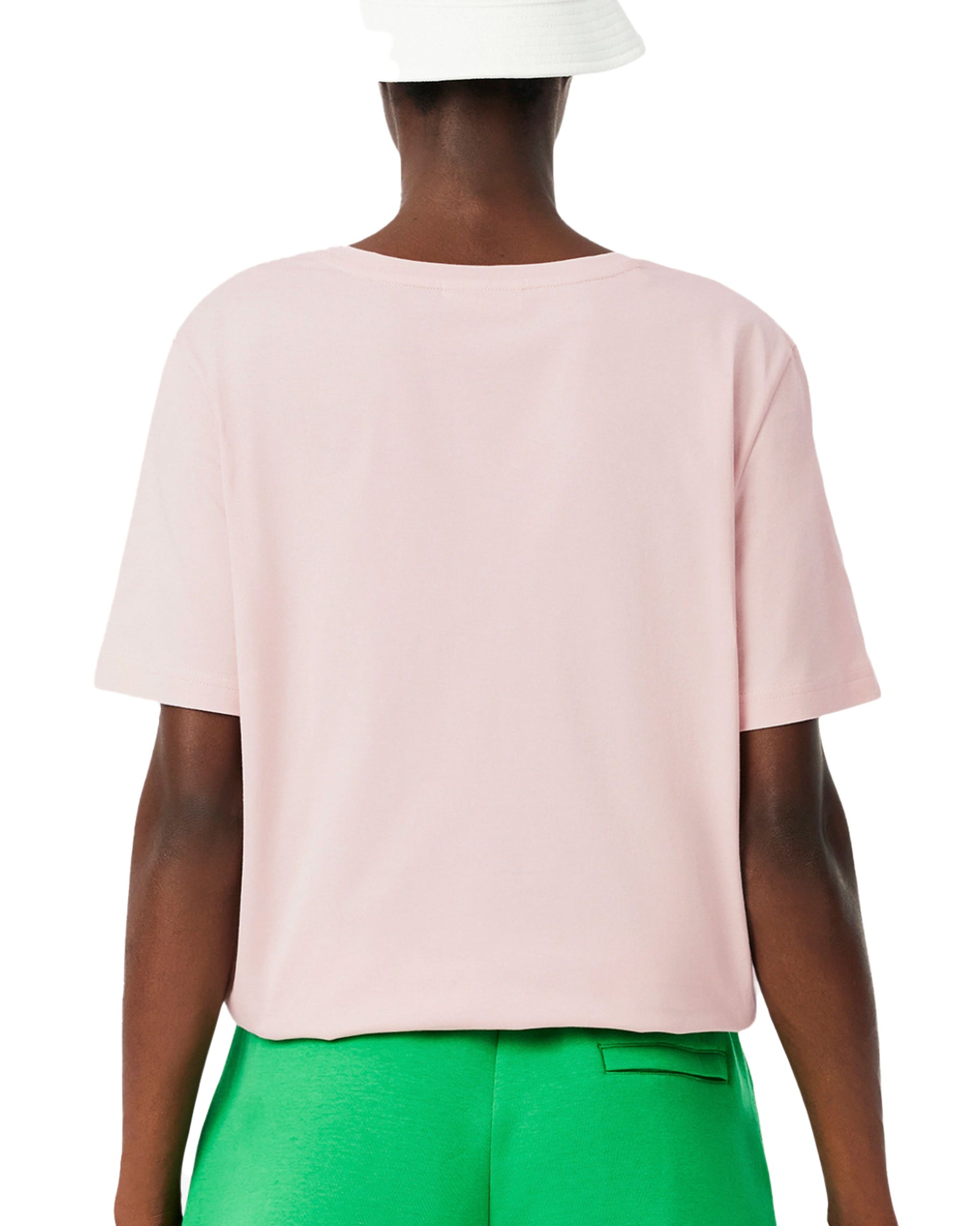 T-Shirt Donna Scollo V Rosa