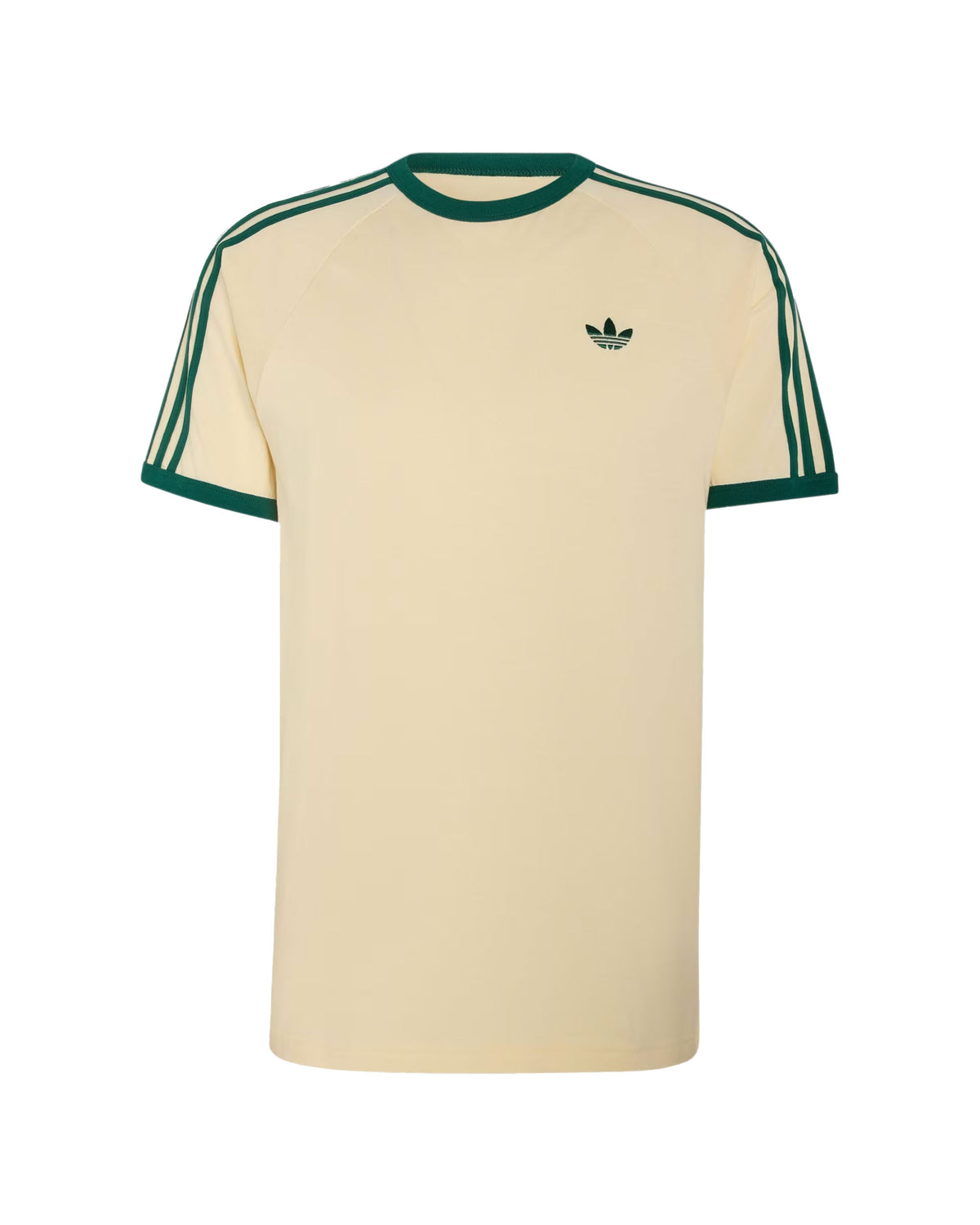 Adidas 3-Stripe Beige Green Men's T-Shirt