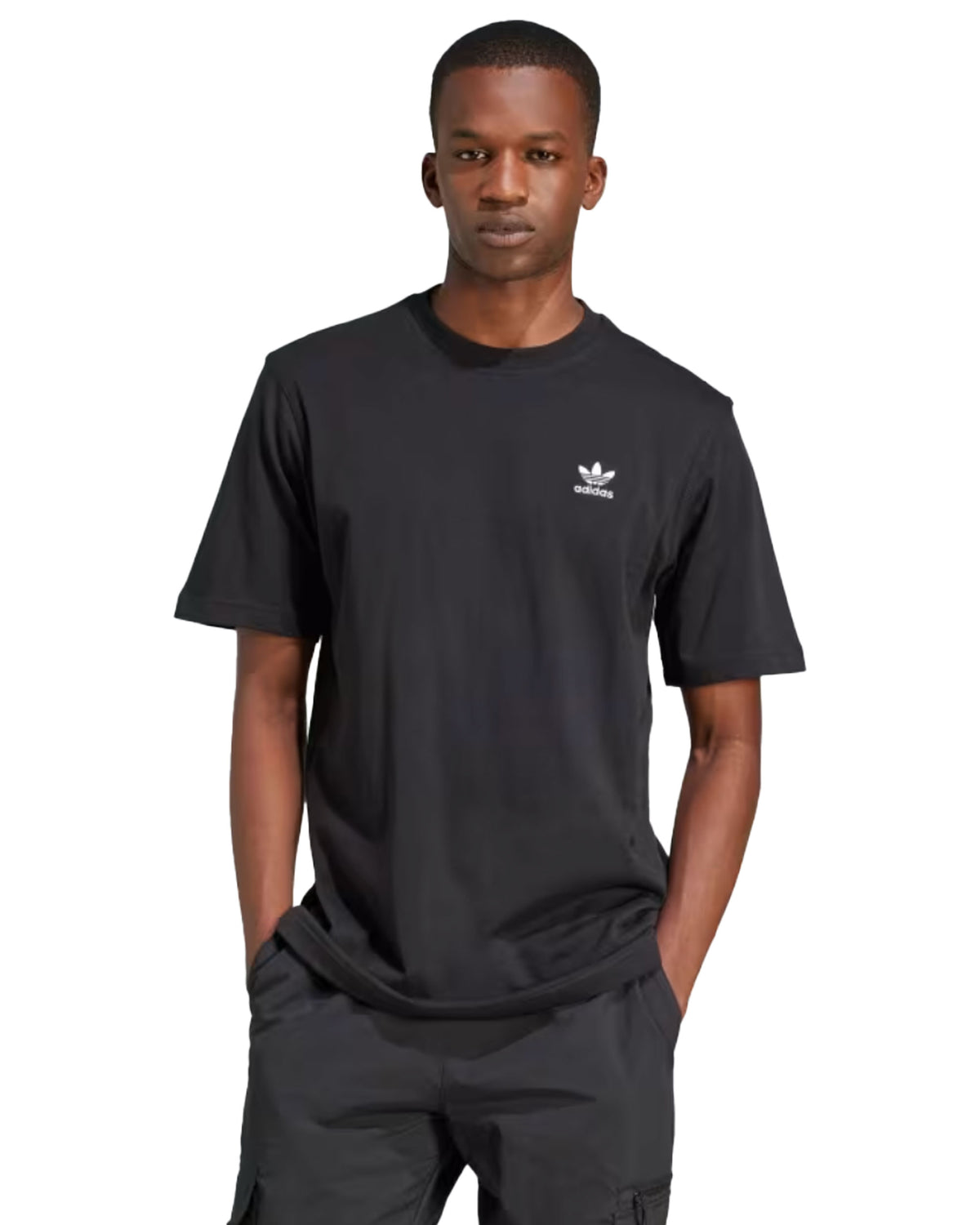 T-Shirt Uomo Adidas Basic Logo Black