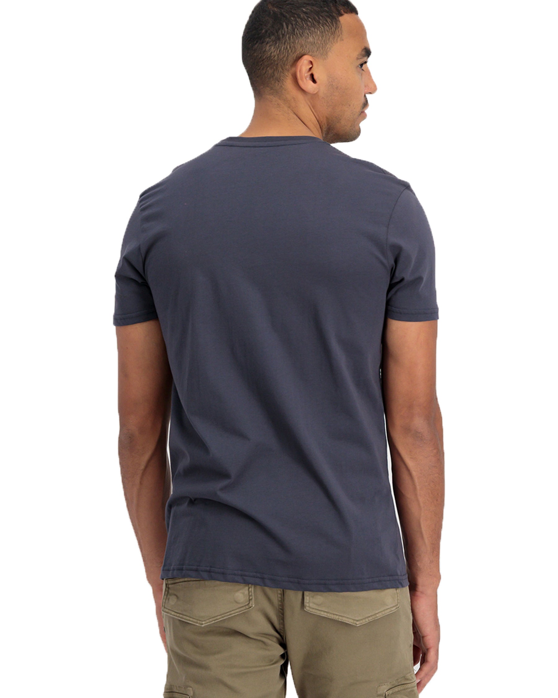 Man Tee Alpha Industries Basic Small Logo Blue