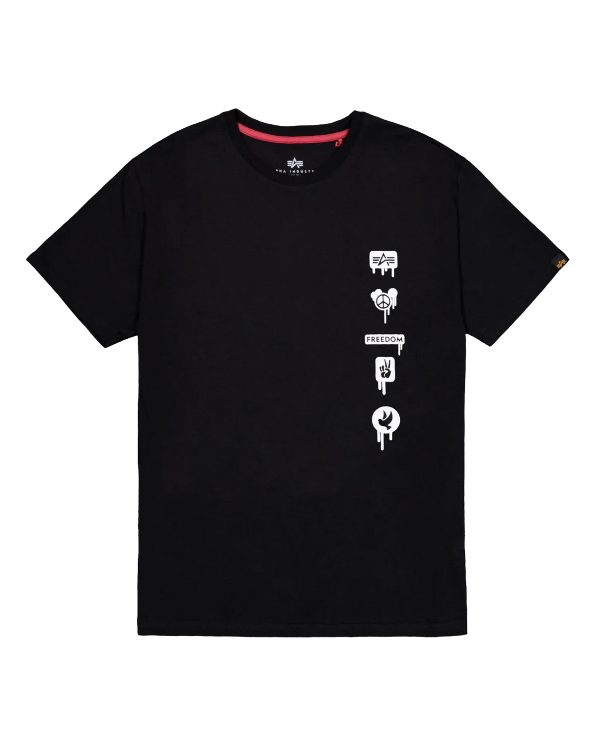 T-Shirt Uomo Alpha Industries Coach Tee Be Nero