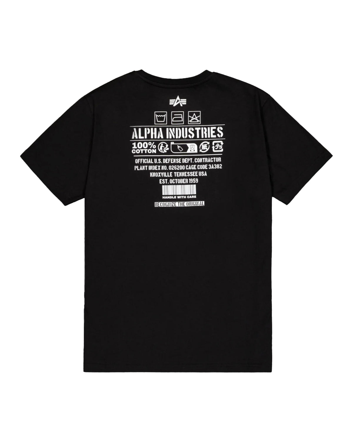 T-Shirt Uomo Alpha Industries Dog Tag Nero