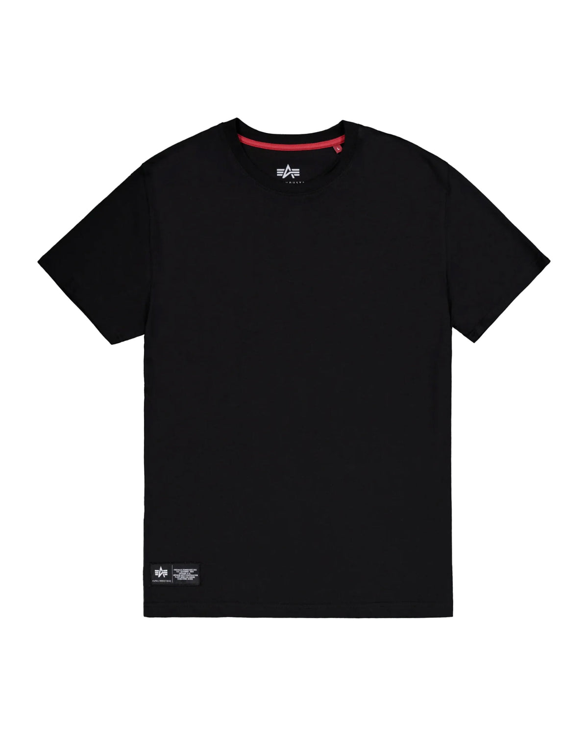 T-Shirt Uomo Alpha Industries Label Backprint Nero