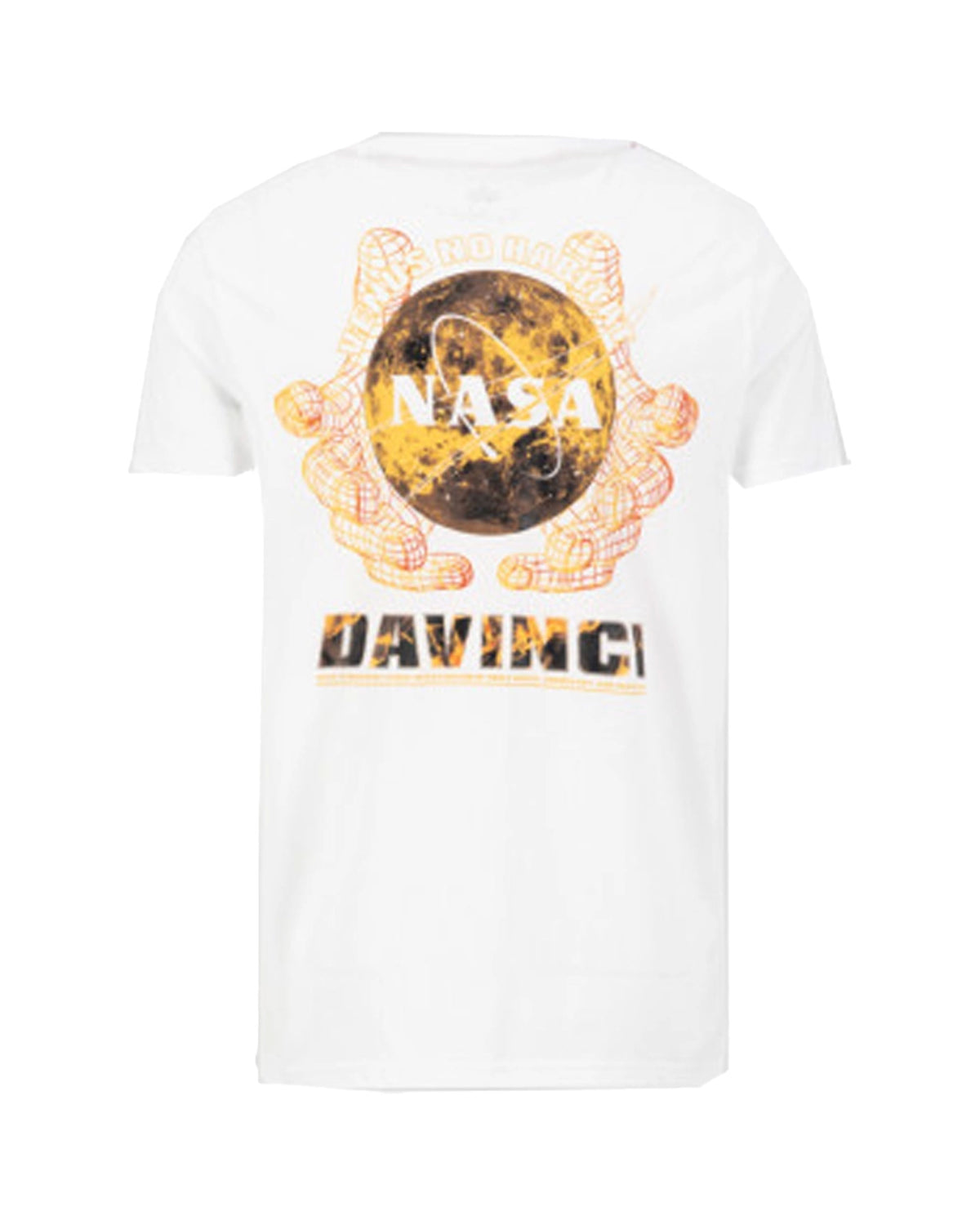 T-Shirt Uomo Alpha Industries NASA Davinci Bianco