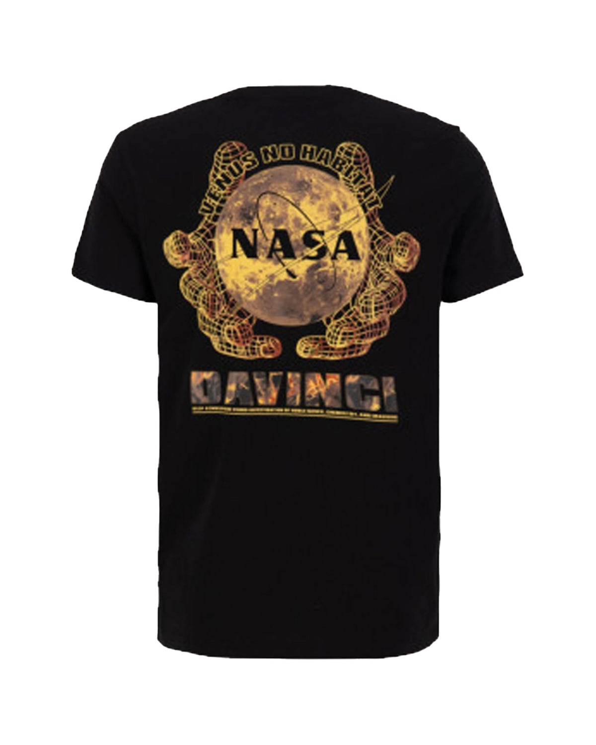 T-Shirt Uomo Alpha Industries NASA Davinci Nero