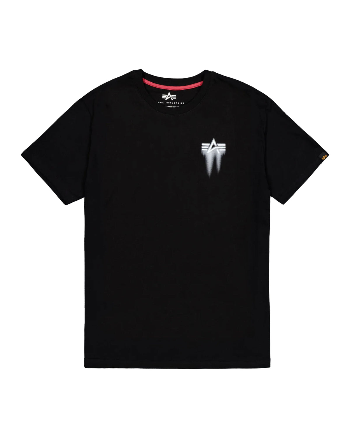 T-Shirt Uomo Alpha Industries Spray Print Nero