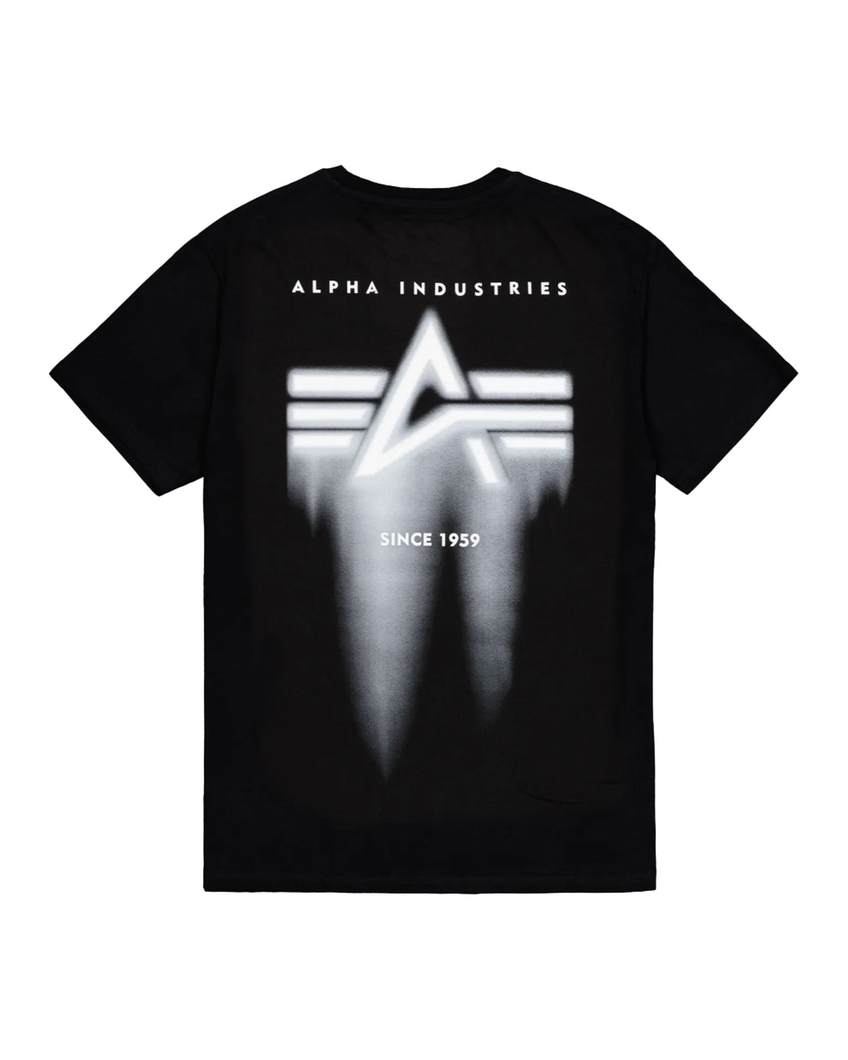 T-Shirt Uomo Alpha Industries Spray Print Nero