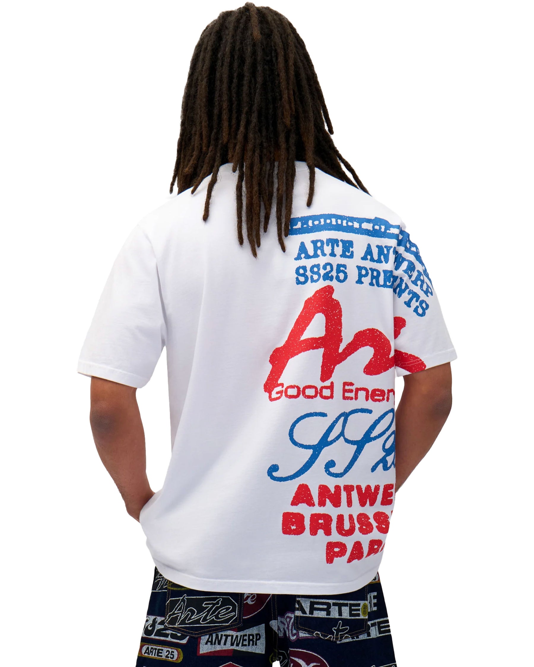 T-Shirt Uomo Arte Antwerp Side Print Tee Bianco