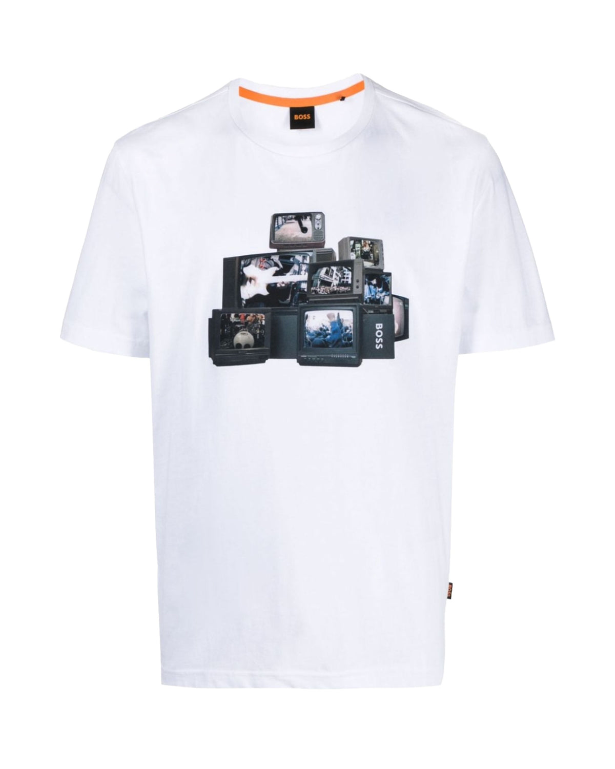 T-Shirt Uomo Boss TV Bianco