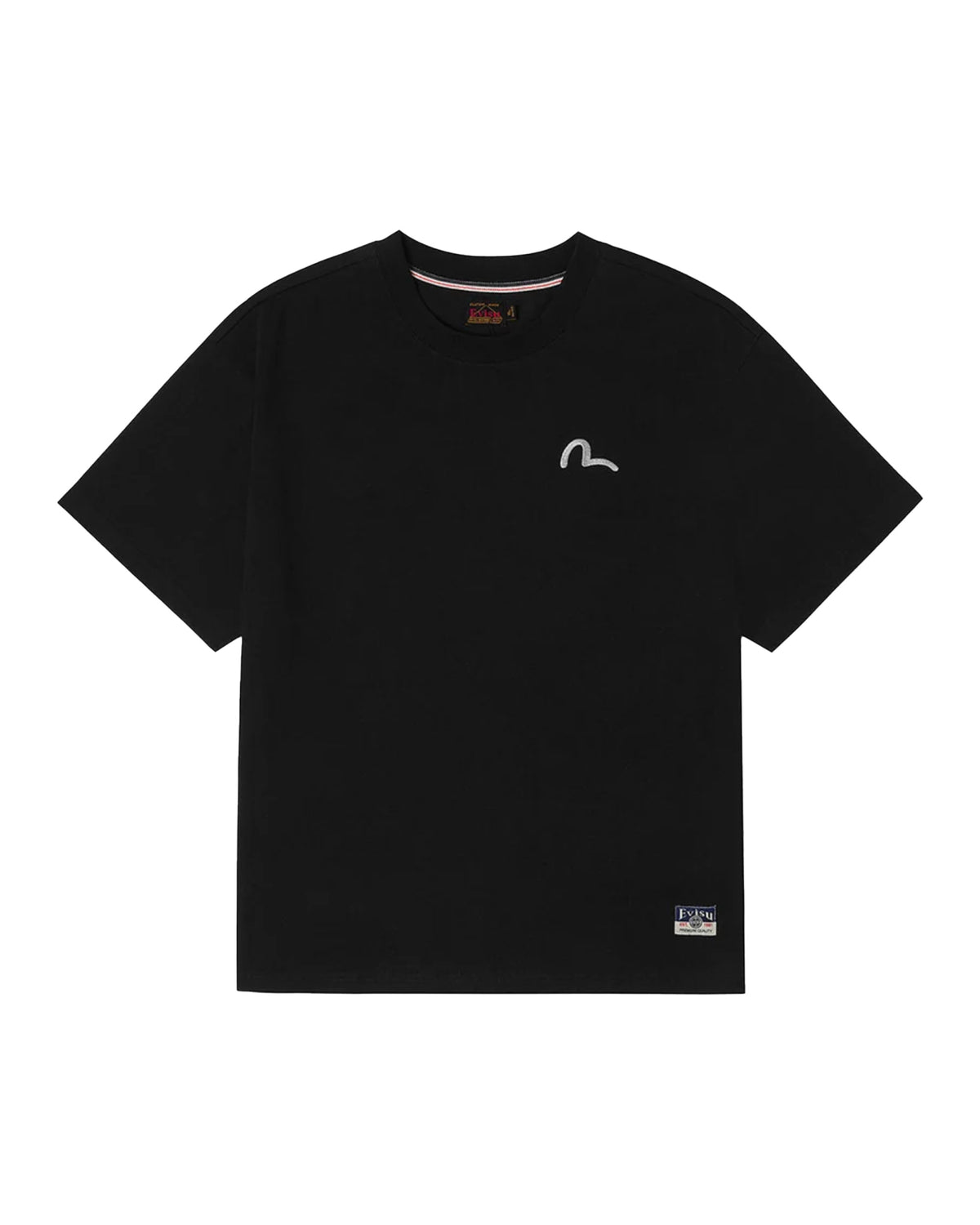T-Shirt Uomo Evisu Seagull Embroidery Nera