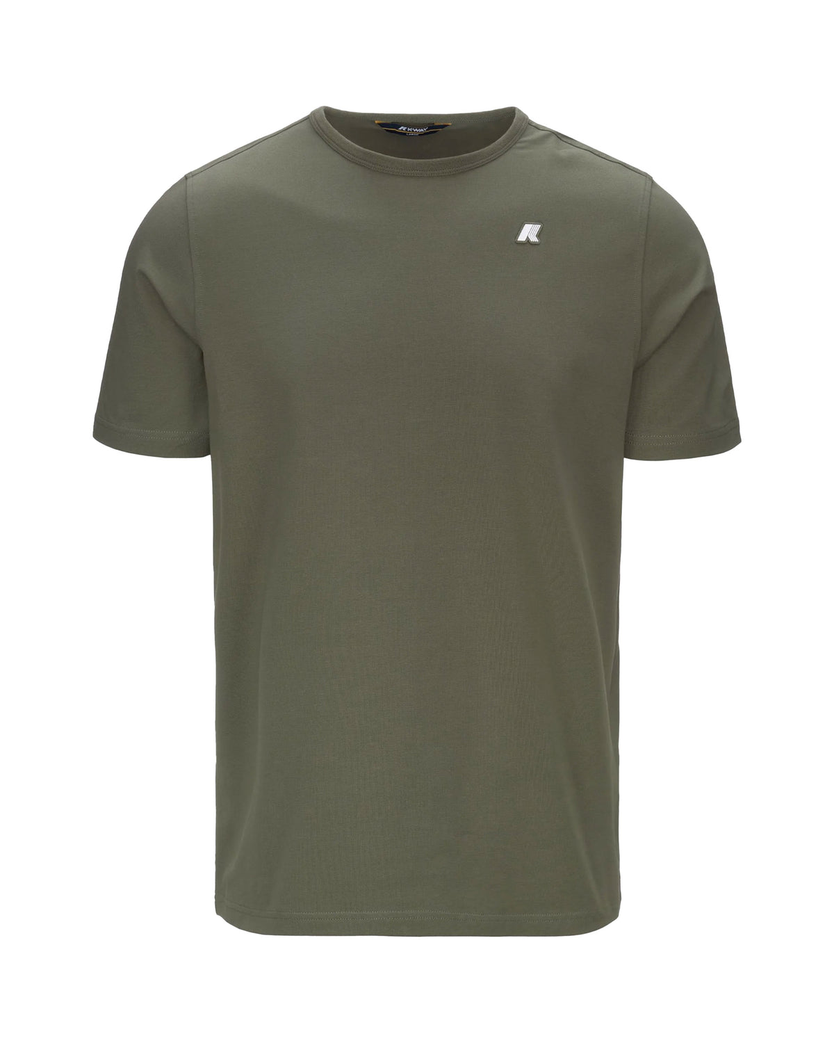 T-Shirt Uomo K-Way Adame Light Stretch Jersey Verde Militare